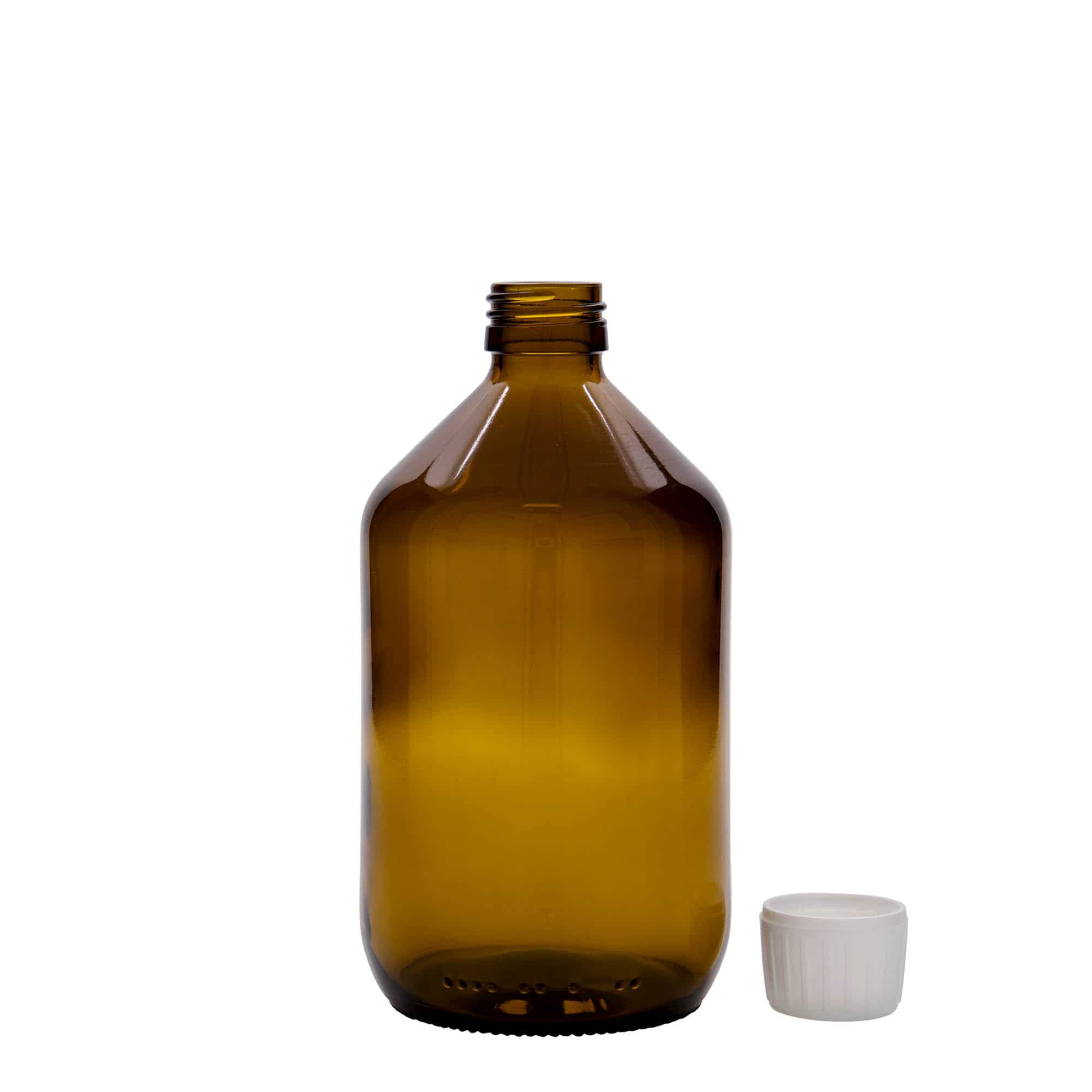 500 ml orvosi üveg, barna, üveg, nyílás: PP 28