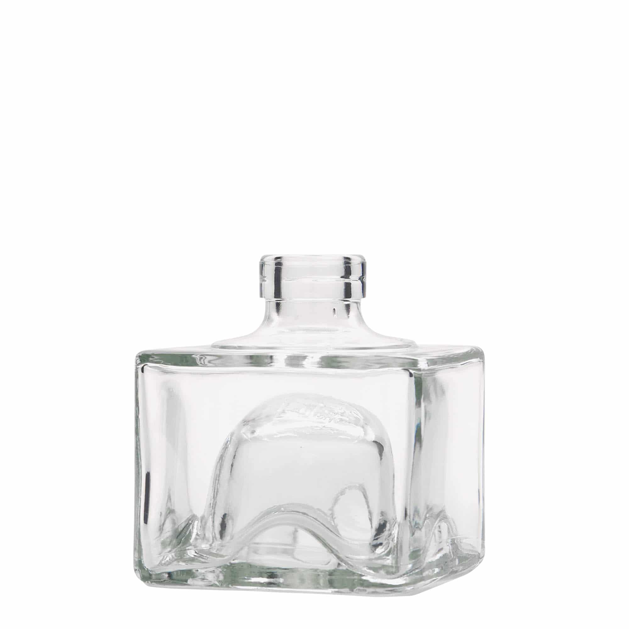 200 ml üvegpalack 'Cocolores', négyzet alakú, nyílás: parafa