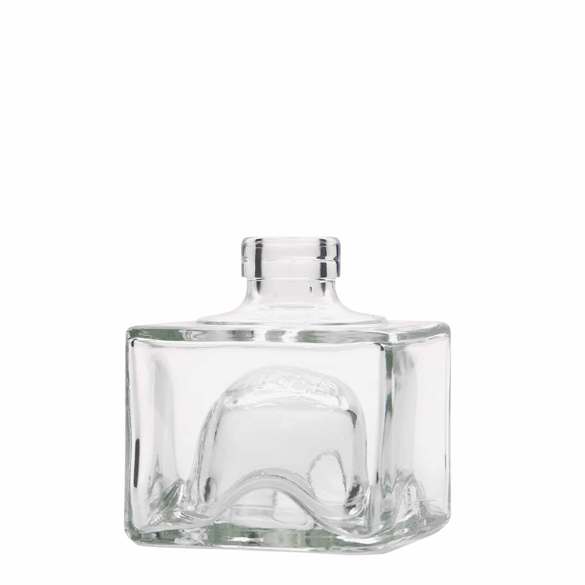 200 ml üvegpalack 'Cocolores', négyzet alakú, nyílás: parafa