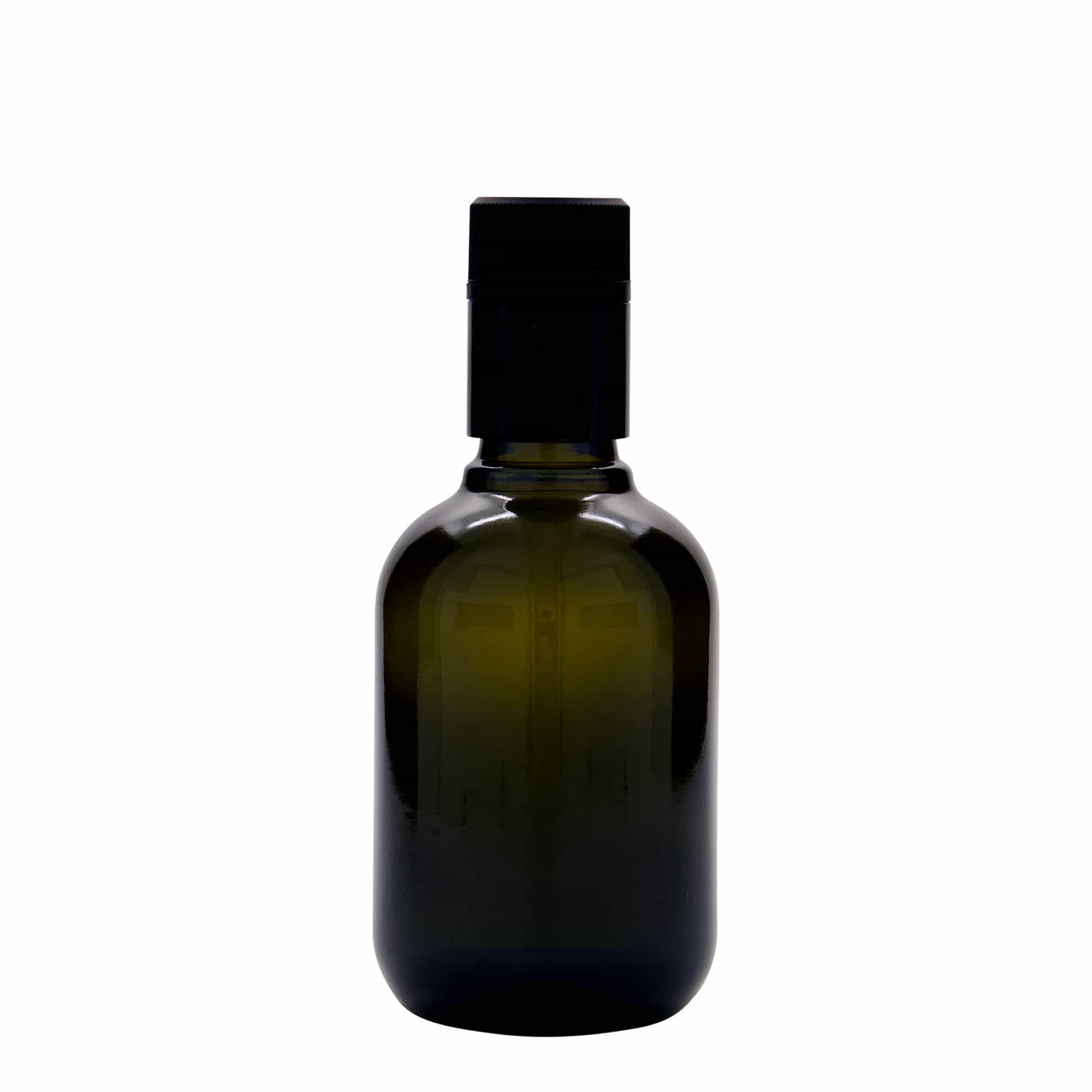 250 ml-es ecetes/olajos palack 'Biolio', üveg, antikzöld, szájnyílás: DOP