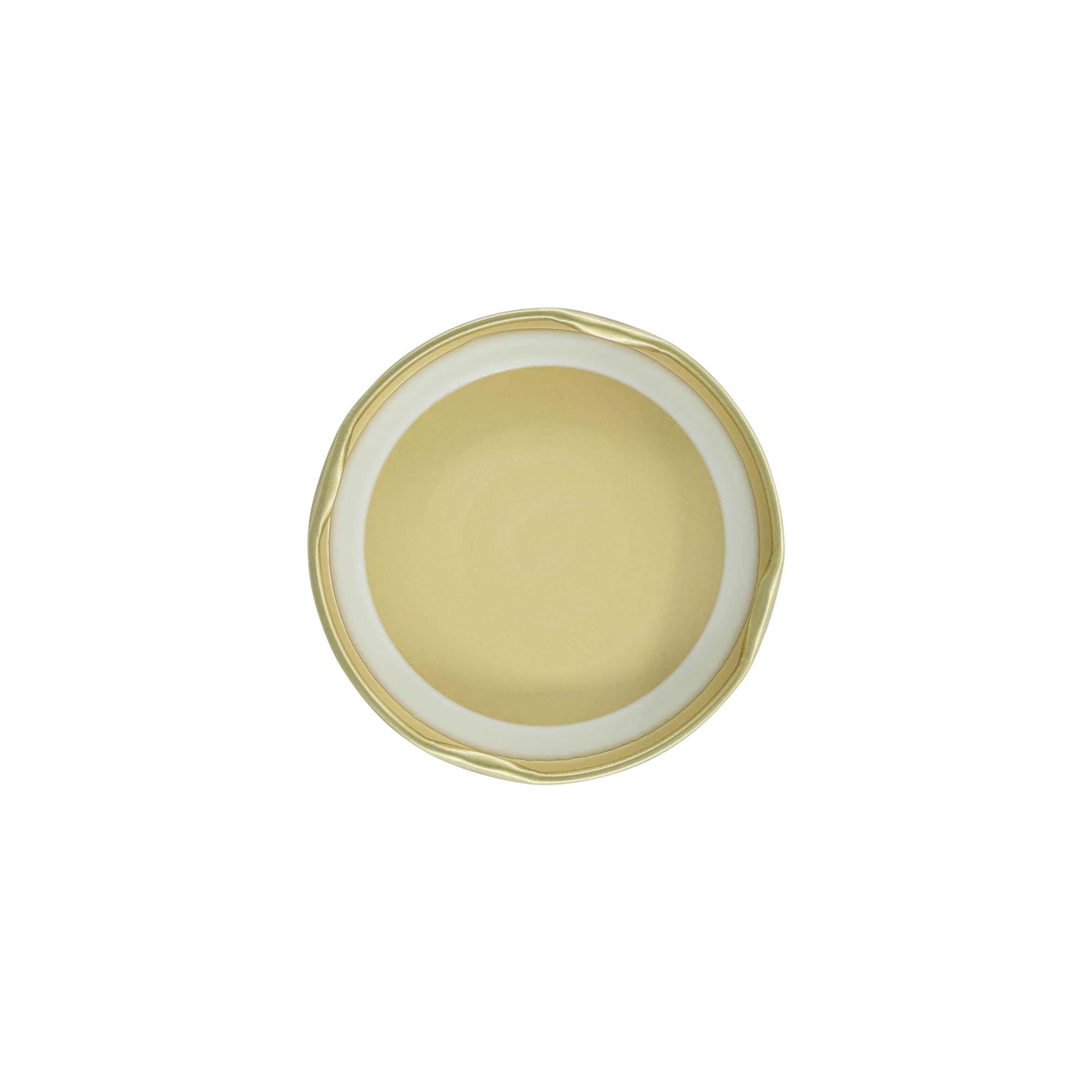 Twist-Off-fedelek, fehérlemez, arany, a nyílásra: TO 66 Twist-Off-fedelek, fehérlemez, arany, a nyílásra: TO 66