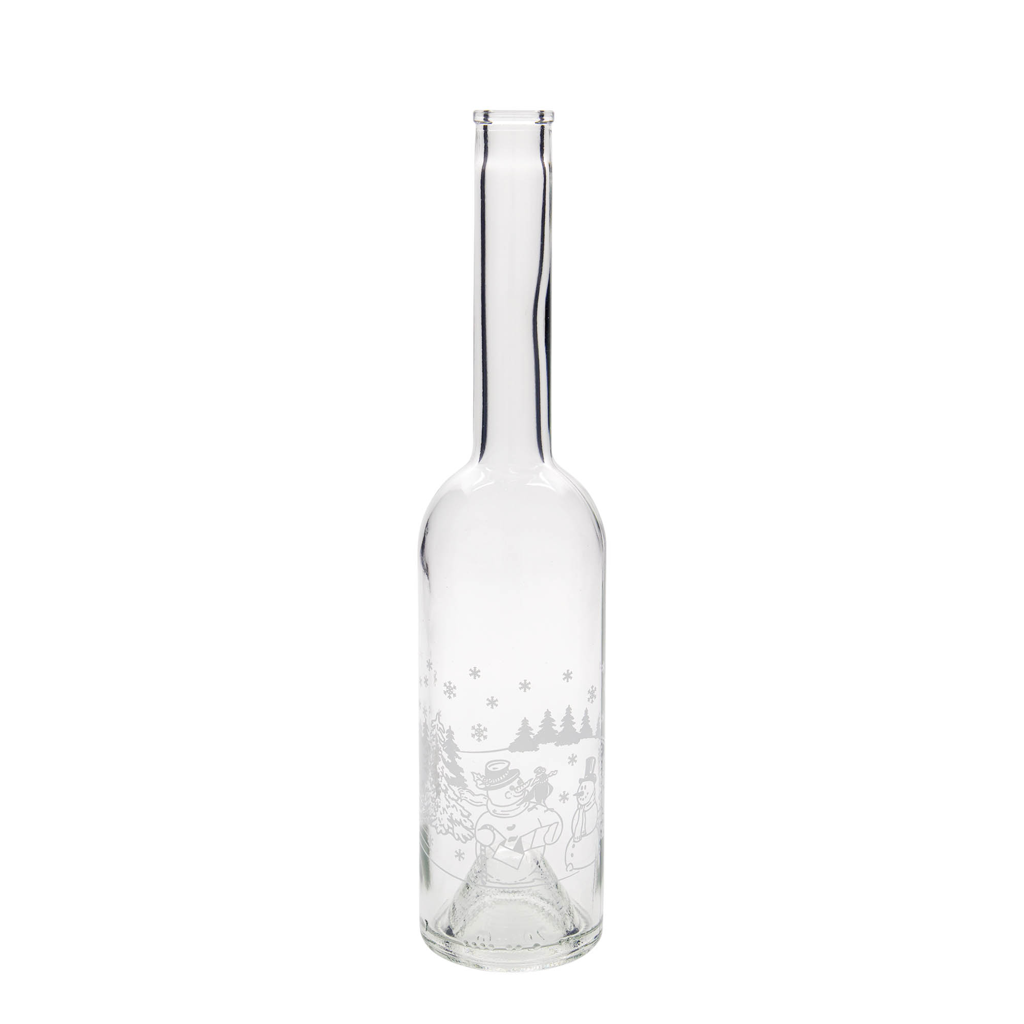 500 ml üveges palack 'Opera', motívum: hóemberpalack, nyílás: parafa