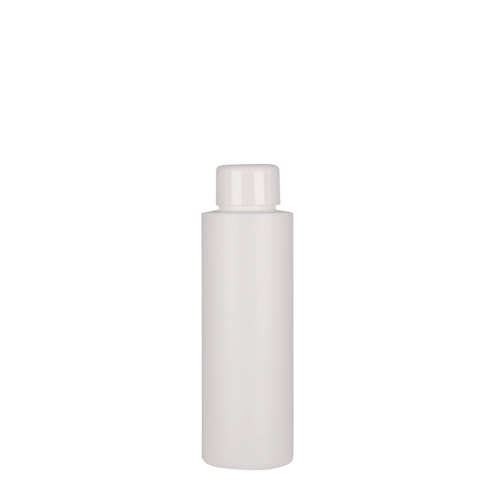 100 ml műanyag flakon 'Pipe', HDPE, fehér, nyakméret: 24/410
