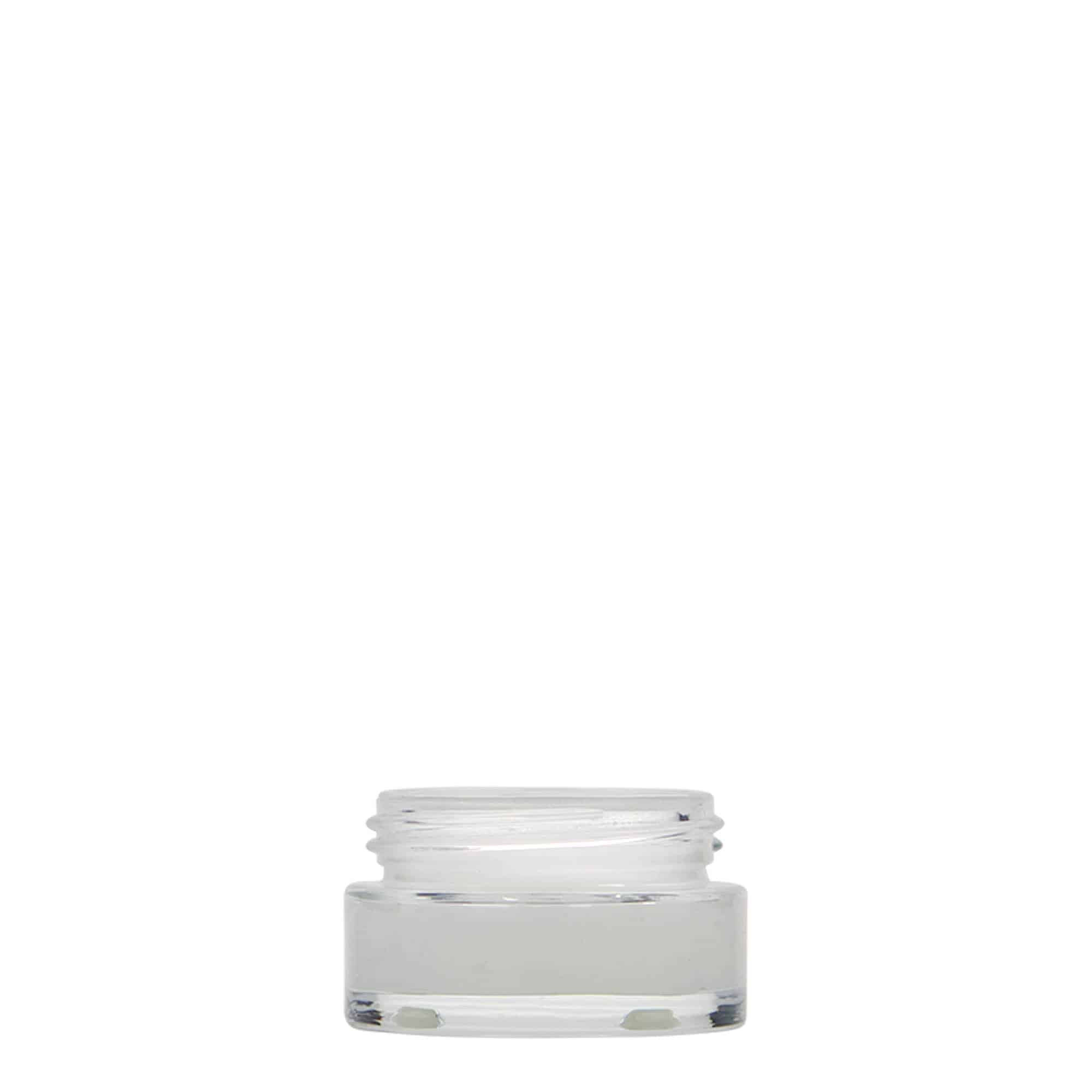 15 ml tégely 'Clear Edition', üveg, nyílás: csavarzár