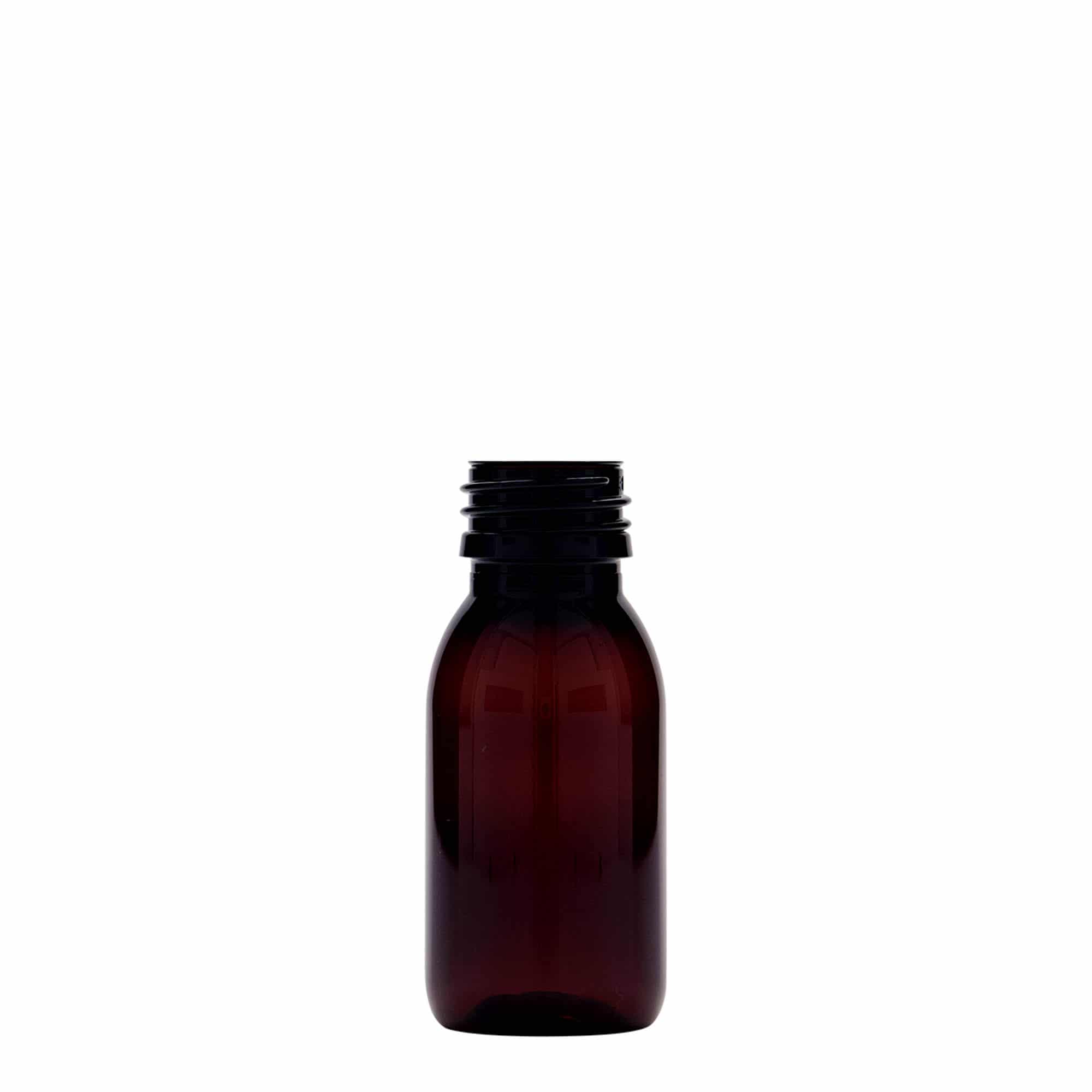 60 ml PET orvosi üveg, barna, műanyag, nyílás: PP 28
