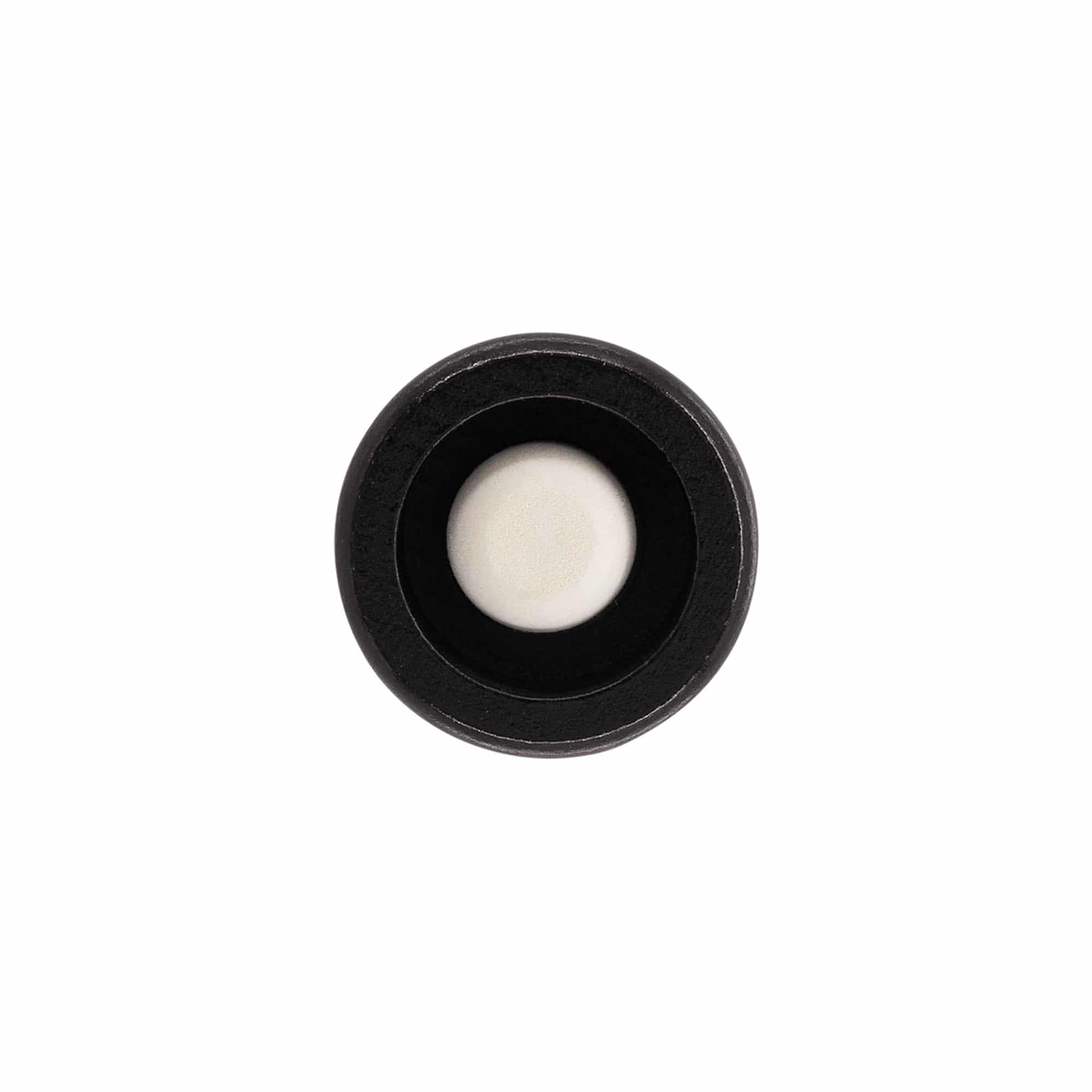Fogantyúdugó 19 mm "Melone", fa/PE, fekete, szájhoz: parafa