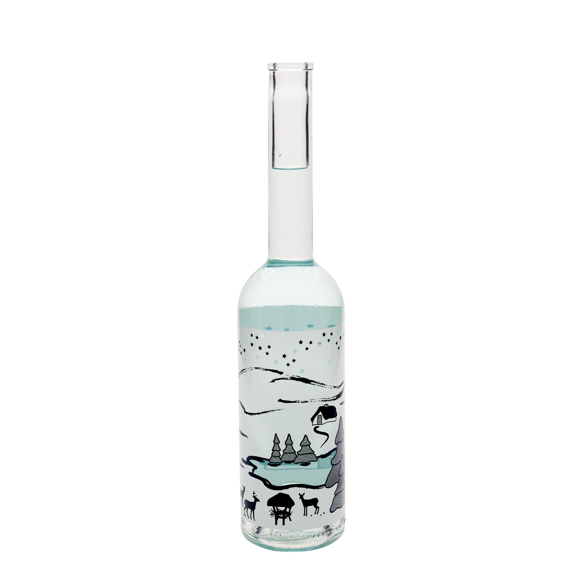 500 ml üvegpalack 'Opera', motívum: Téli álom-Bianco, nyak: parafa 500 ml üvegpalack 'Opera', motívum: Téli álom-Bianco, nyak: parafa