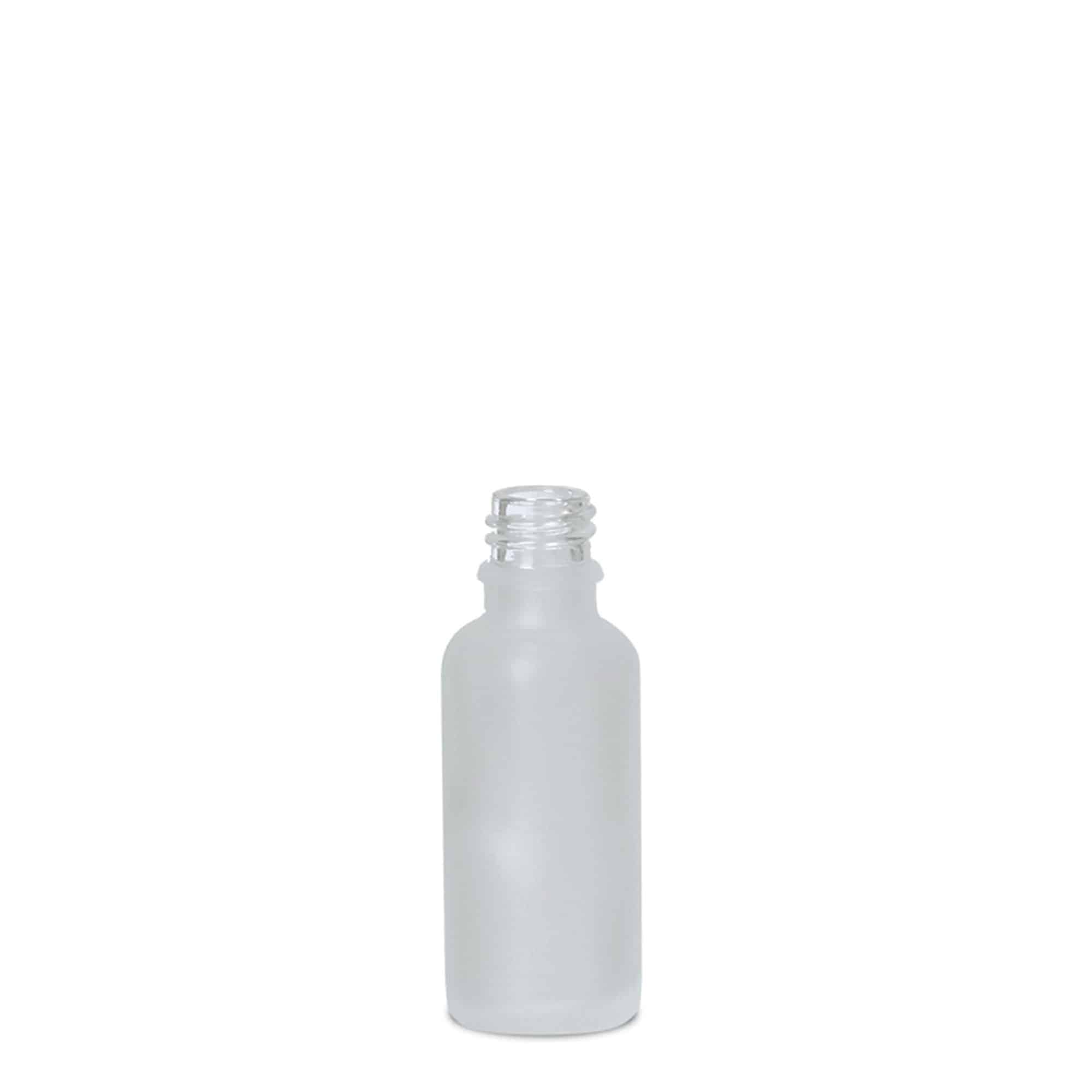 30 ml orvosi üveg, üveg, jegesített, nyílás: DIN 18