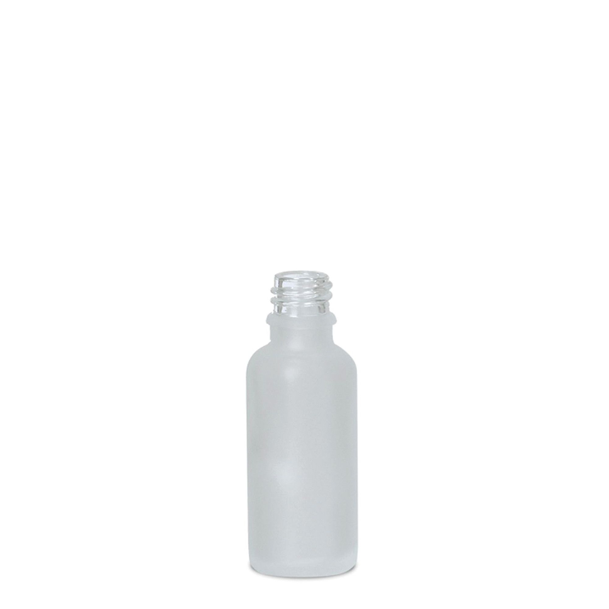 30 ml orvosi üveg, üveg, jegesített, nyílás: DIN 18 30 ml orvosi üveg, üveg, jegesített, nyílás: DIN 18