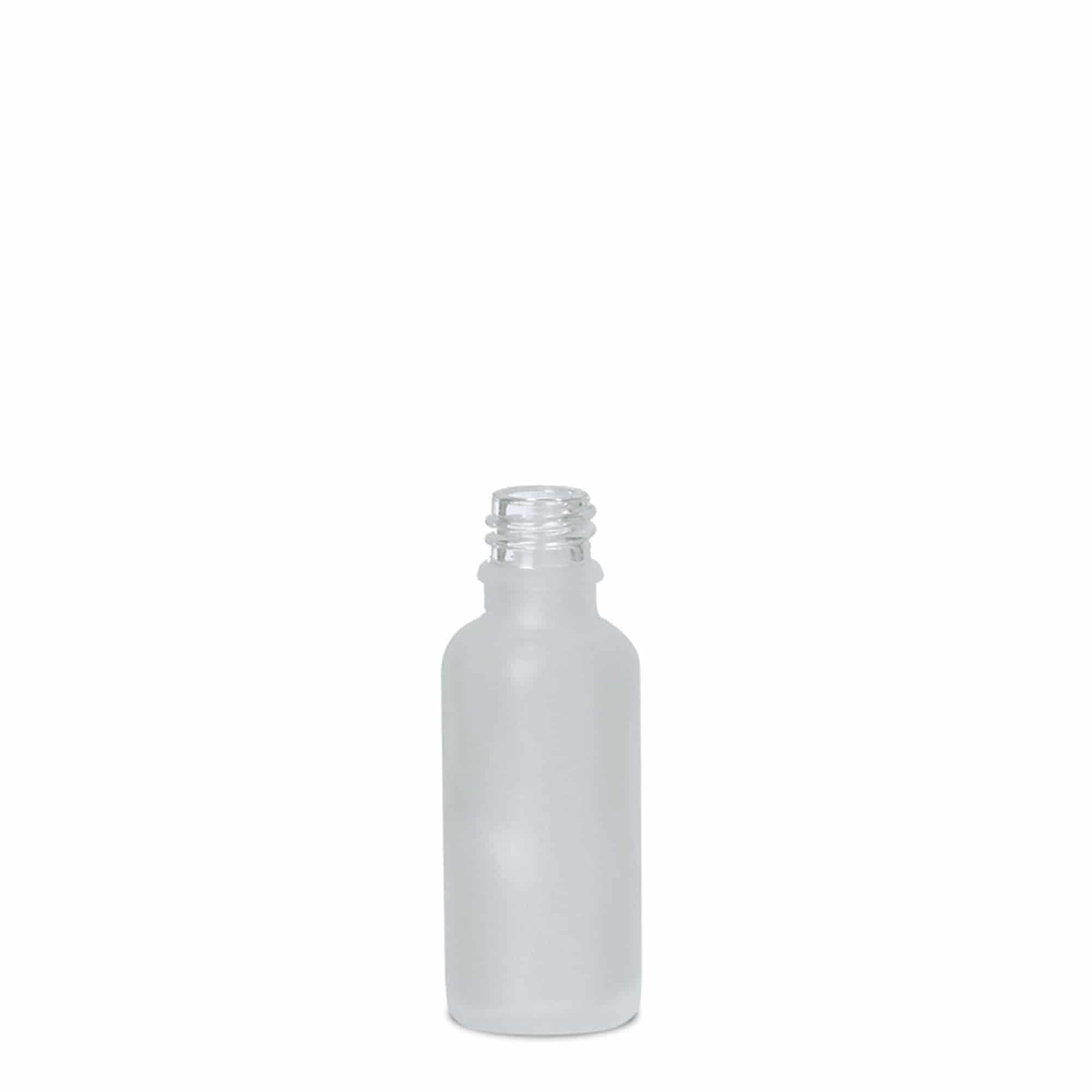 30 ml orvosi üveg, üveg, jegesített, nyílás: DIN 18