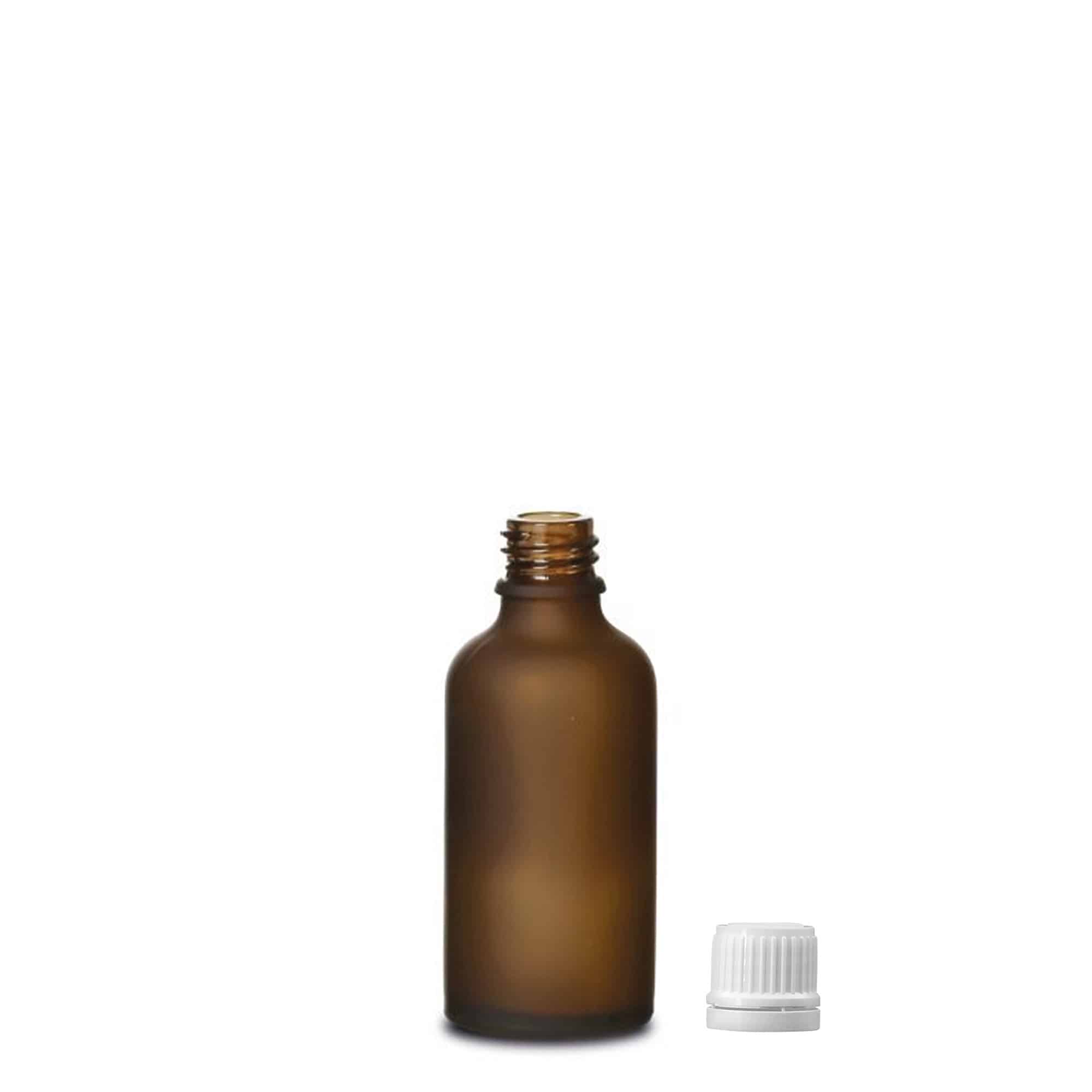50 ml orvosi üveg, barna mattított, nyílás: DIN 18
