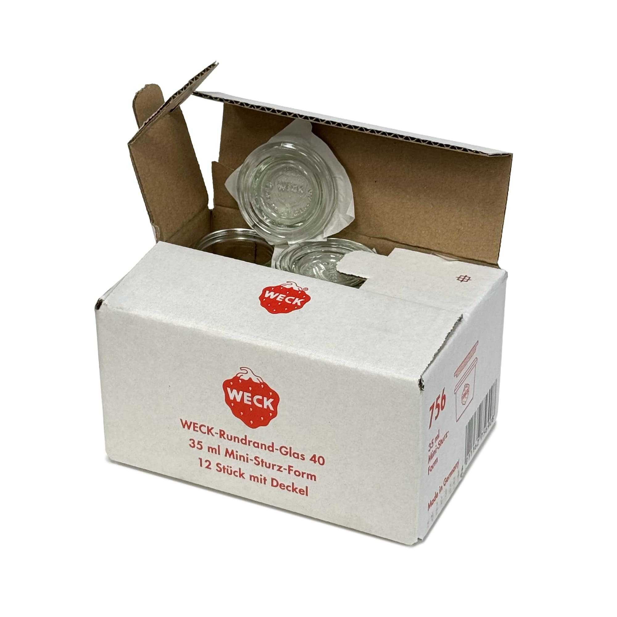 12x 35 ml Felfordítható WECK-üveg üvegfedéllel RR 40