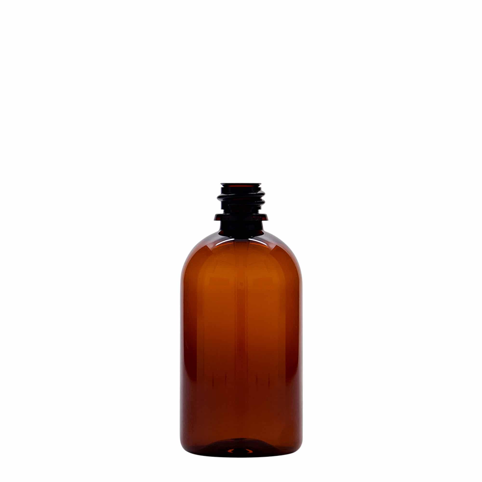100 ml-es PET-patikai üveg 'Easy Living', barna, műanyag, szájnyílás: DIN 18