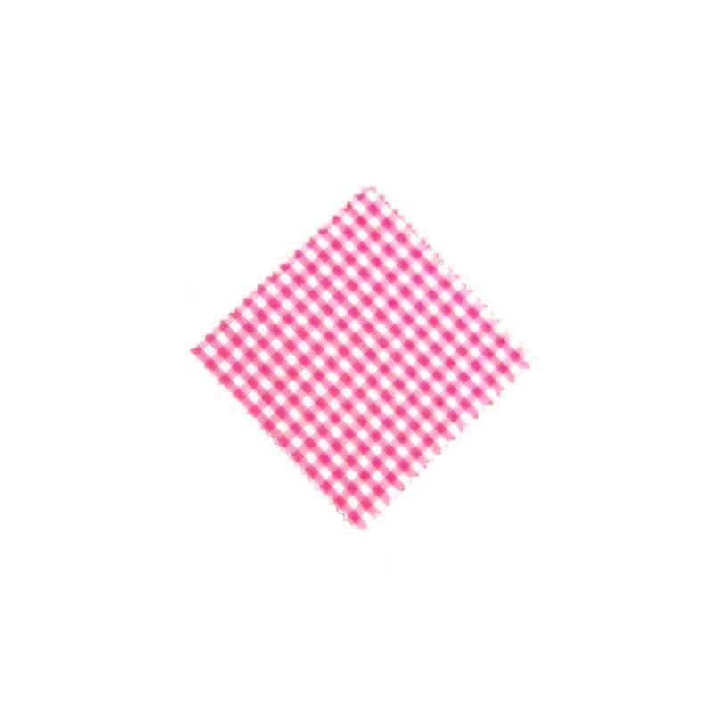 Befőttesüveg-takaró kockás 12x12, négyzet alakú, textil, pink, szájnyílás: TO38-TO53 Befőttesüveg-takaró kockás 12x12, négyzet alakú, textil, pink, szájnyílás: TO38-TO53