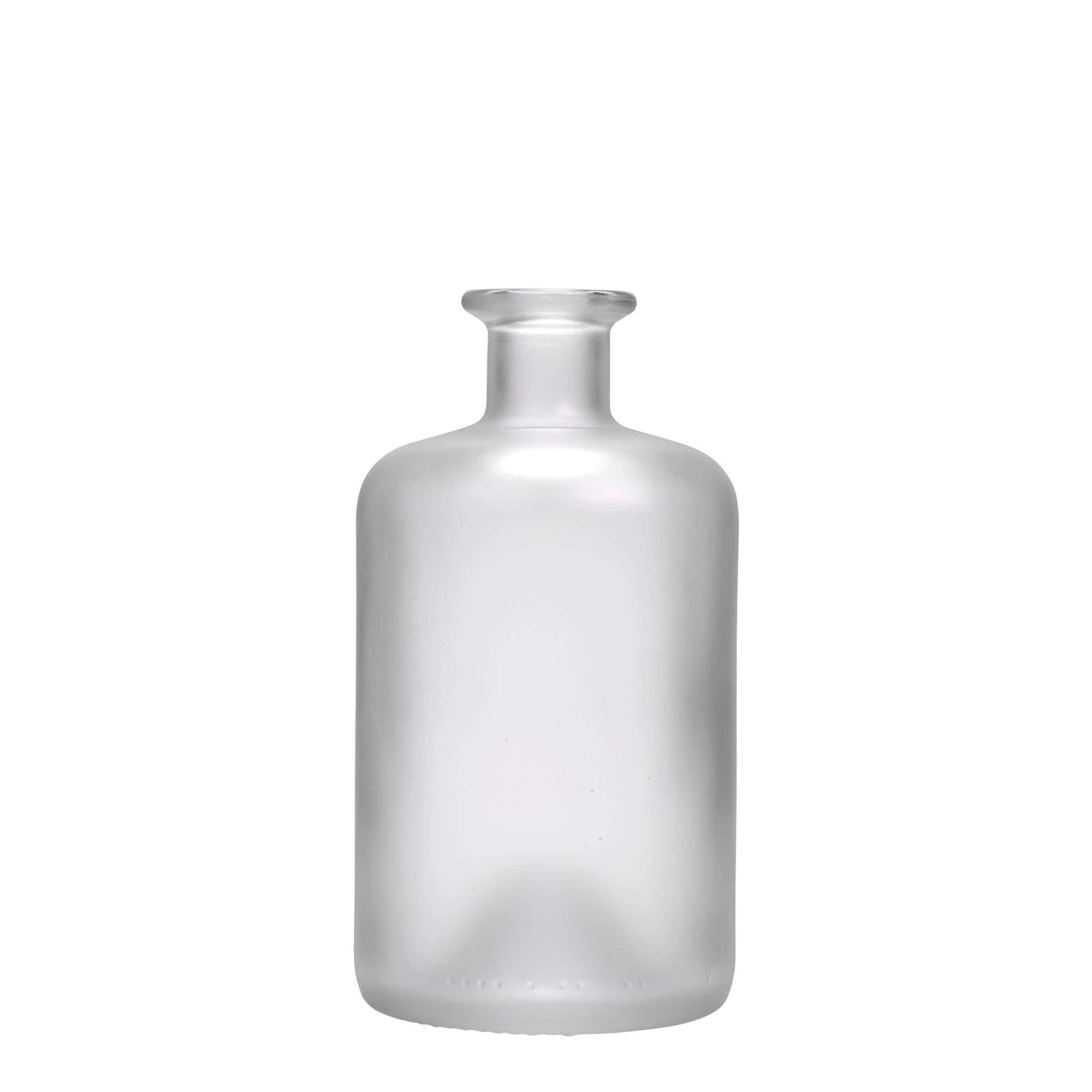 500 ml gyógyszerészüveg, jégmintás, száj: parafa