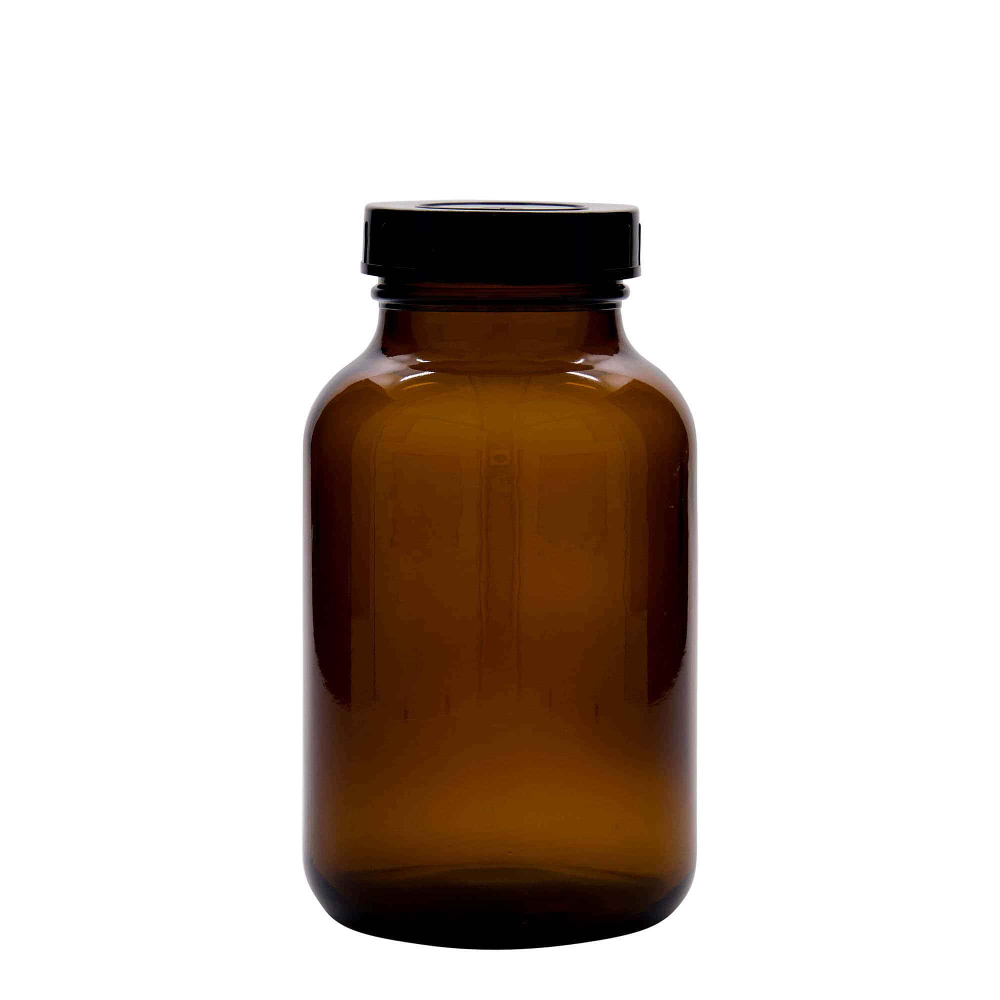 1000 ml-es széles nyakú üveg, barna, szájnyílás: DIN 68