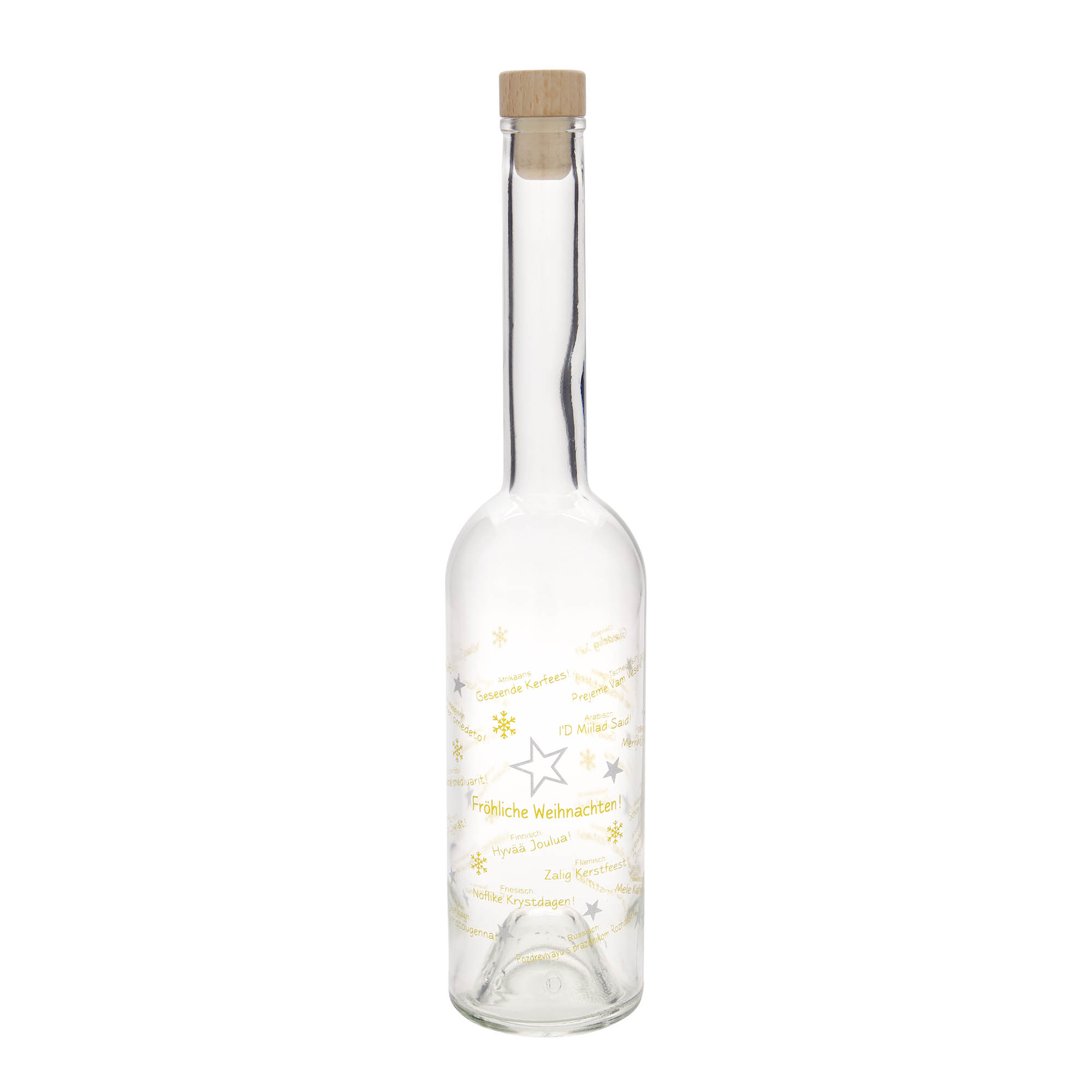 500 ml üveges palack 'Opera', motívum: Karácsony a világban, nyílás: parafa 500 ml üveges palack 'Opera', motívum: Karácsony a világban, nyílás: parafa