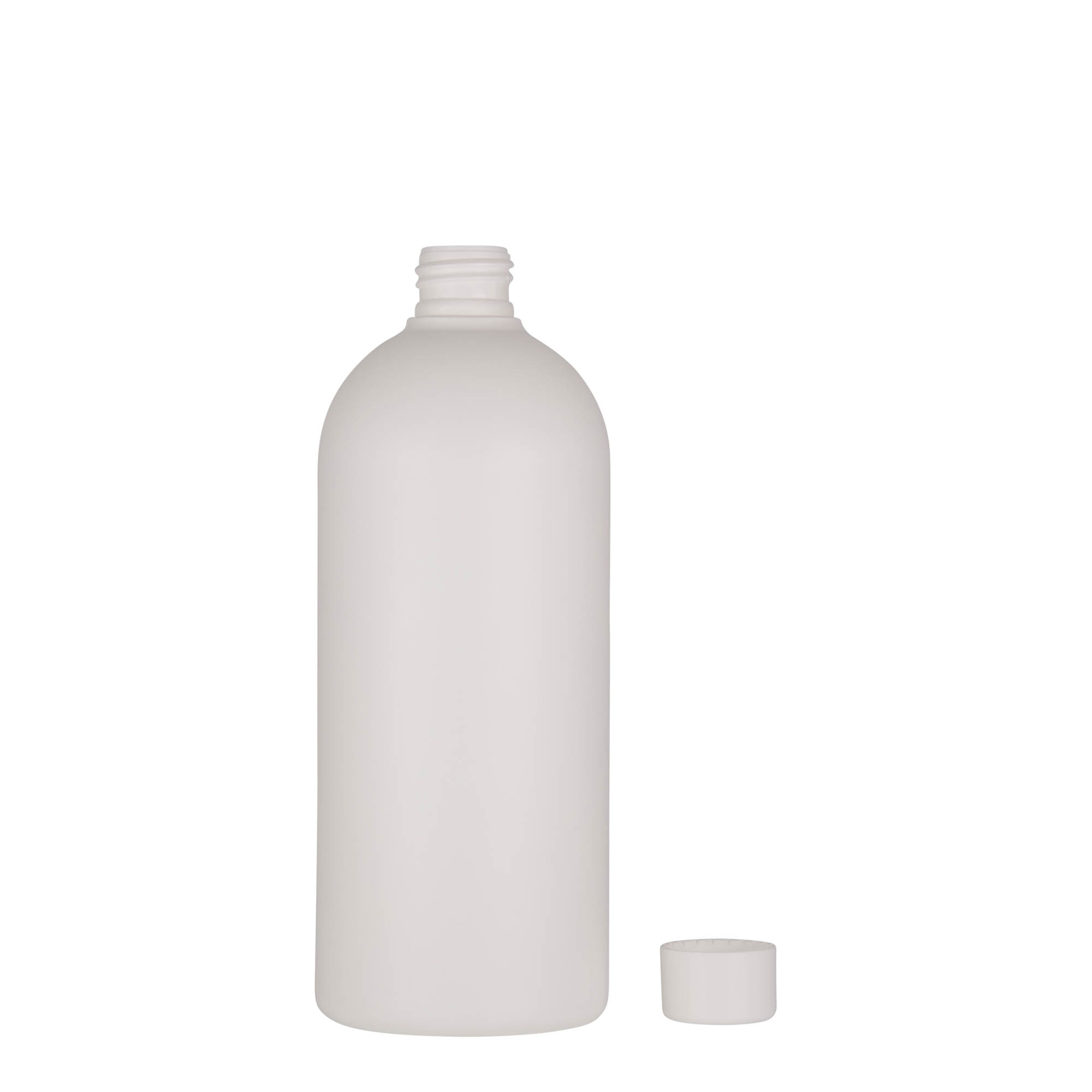 500 ml műanyag palack 'Tuffy', HDPE, fehér, nyakméret: 24/410