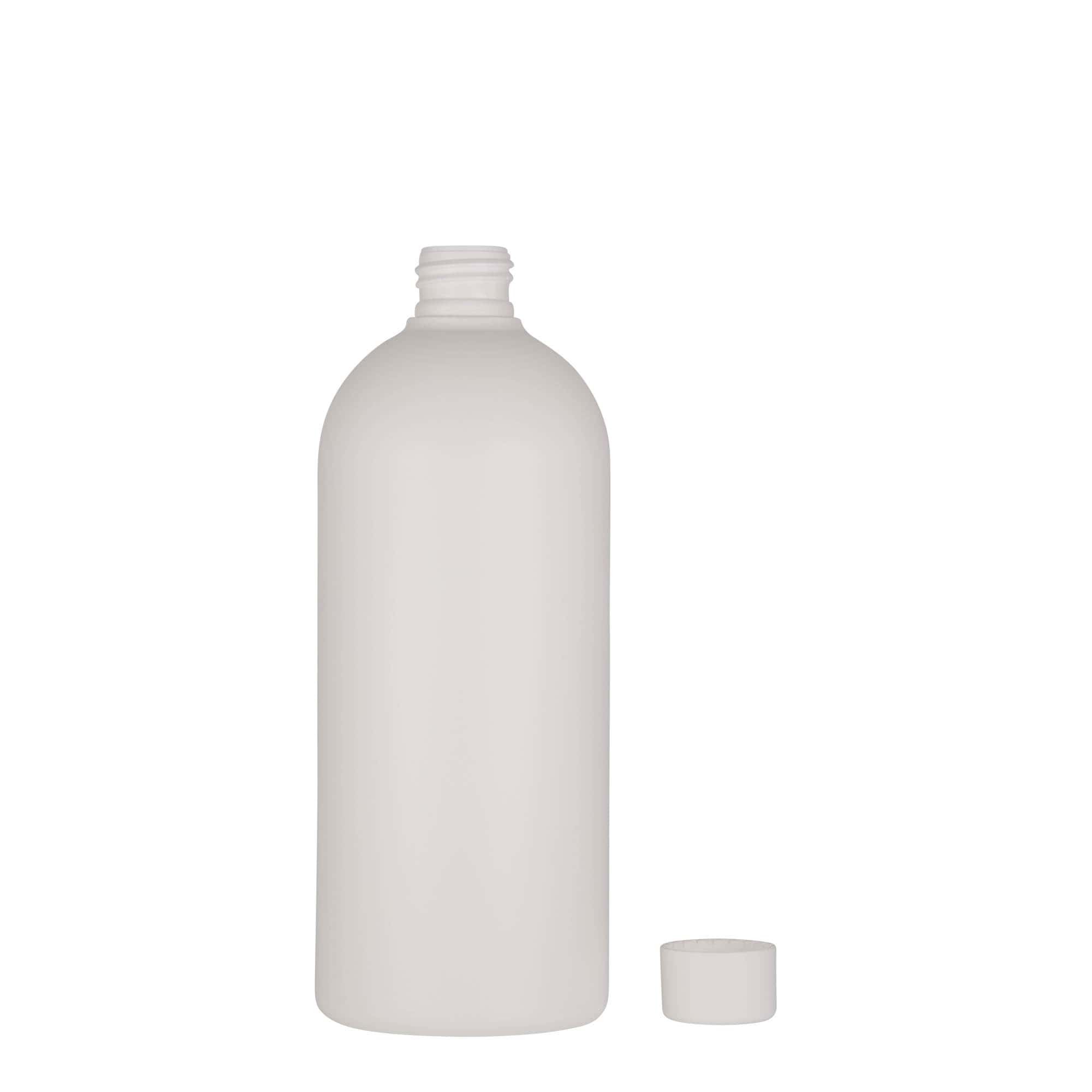 500 ml műanyag palack 'Tuffy', HDPE, fehér, nyakméret: 24/410