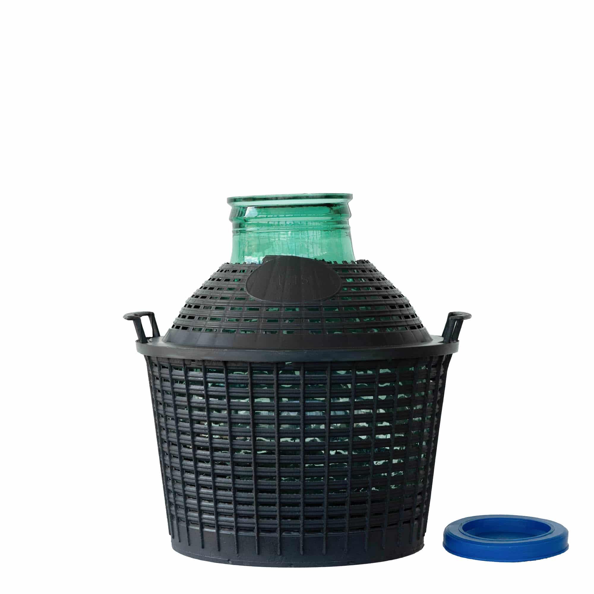 15 l ballonpalack széles nyakú, üveg, nyílás: fedéllel