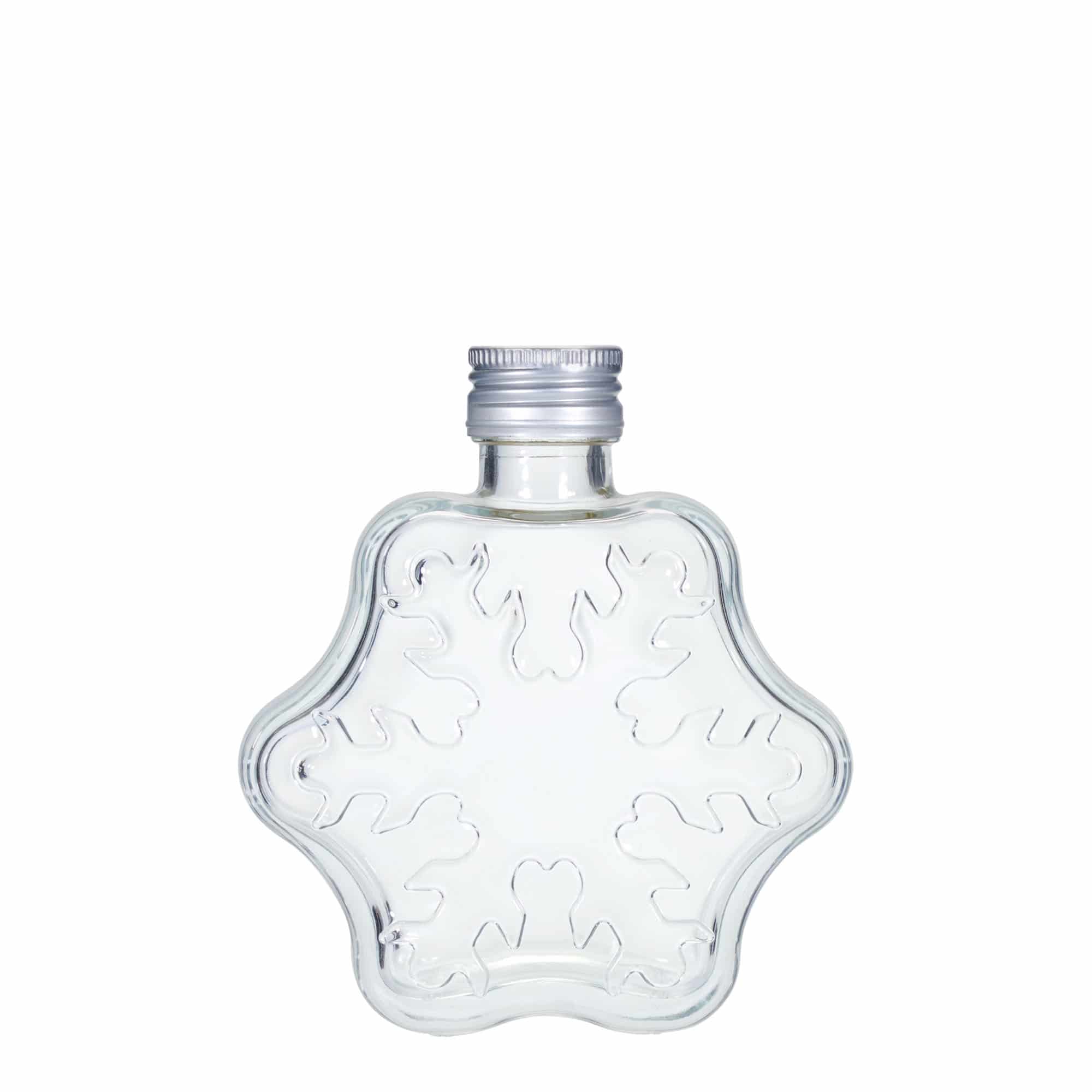 200 ml-es üvegpalack 'Hópehely', nyak: PP 28