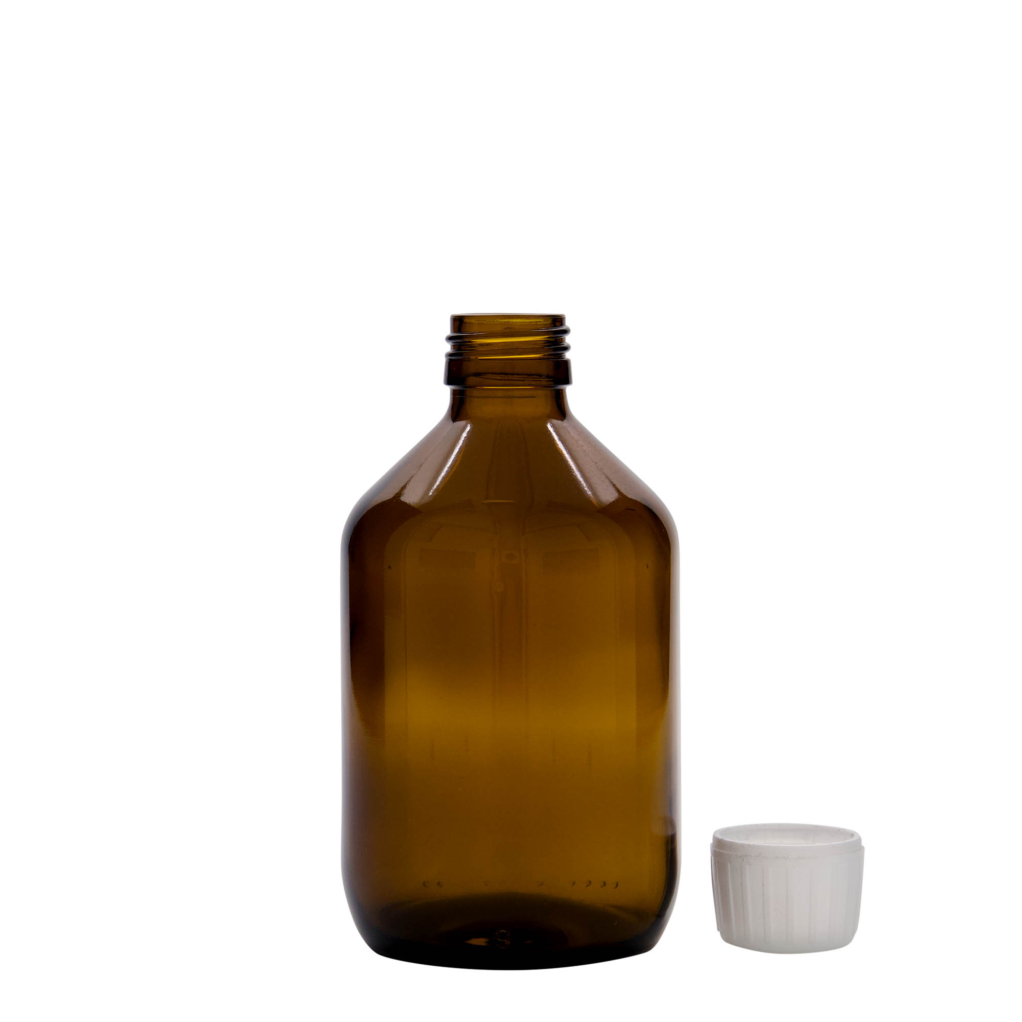 300 ml orvosi üveg, barna, üveg, nyílás: PP 28