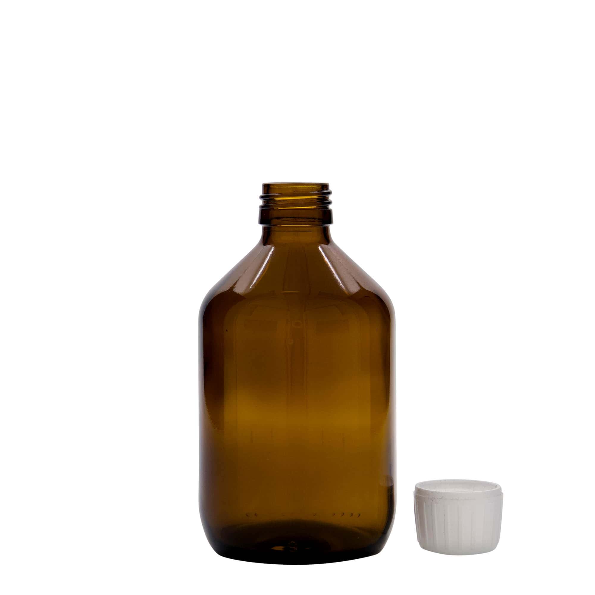 300 ml orvosi üveg, barna, üveg, nyílás: PP 28