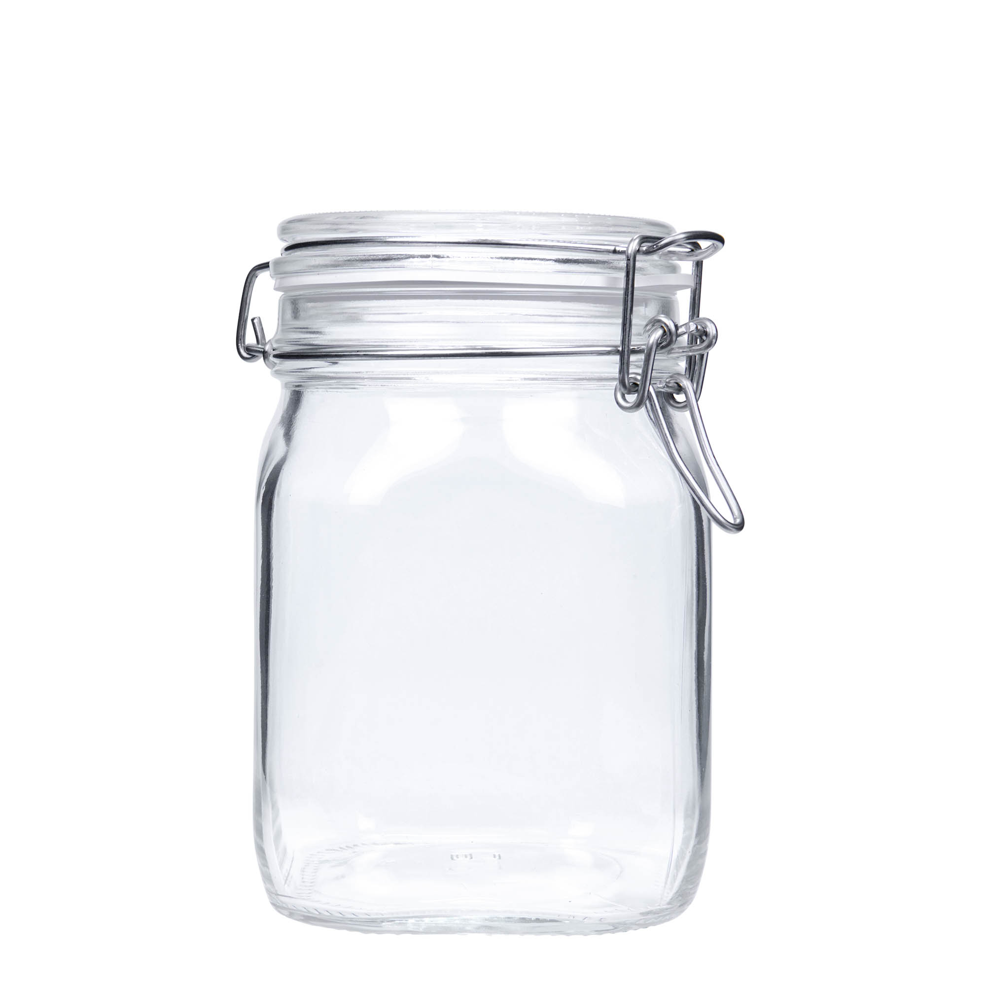 1.000 ml drótfüles üveg 'Fido', négyzet alakú, nyílás: drótfüles záróelem 1.000 ml drótfüles üveg 'Fido', négyzet alakú, nyílás: drótfüles záróelem