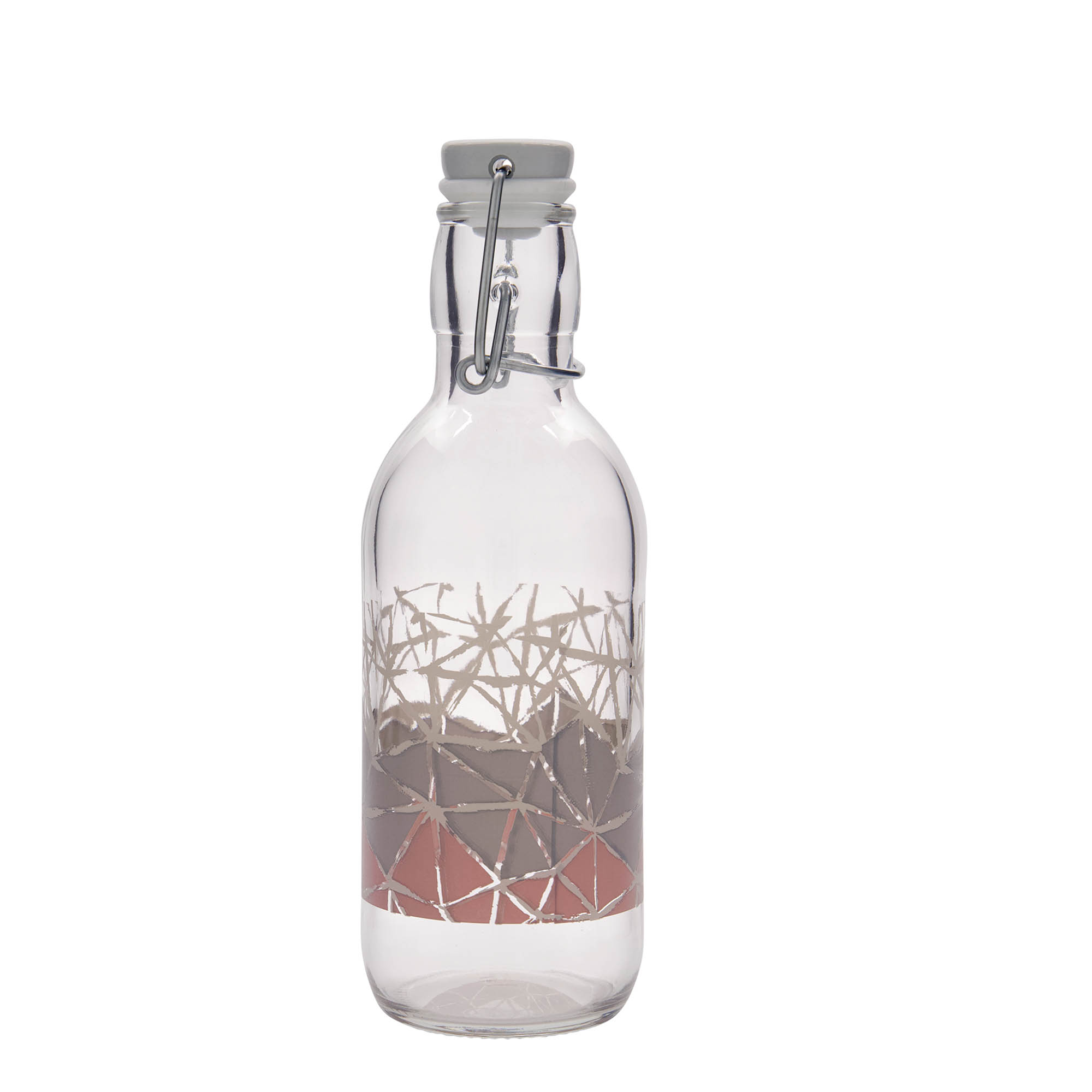 500 ml üveges palack Emilia nyomtatással 'Manolibera rosa', nyílás: patentzár 500 ml üveges palack Emilia nyomtatással 'Manolibera rosa', nyílás: patentzár