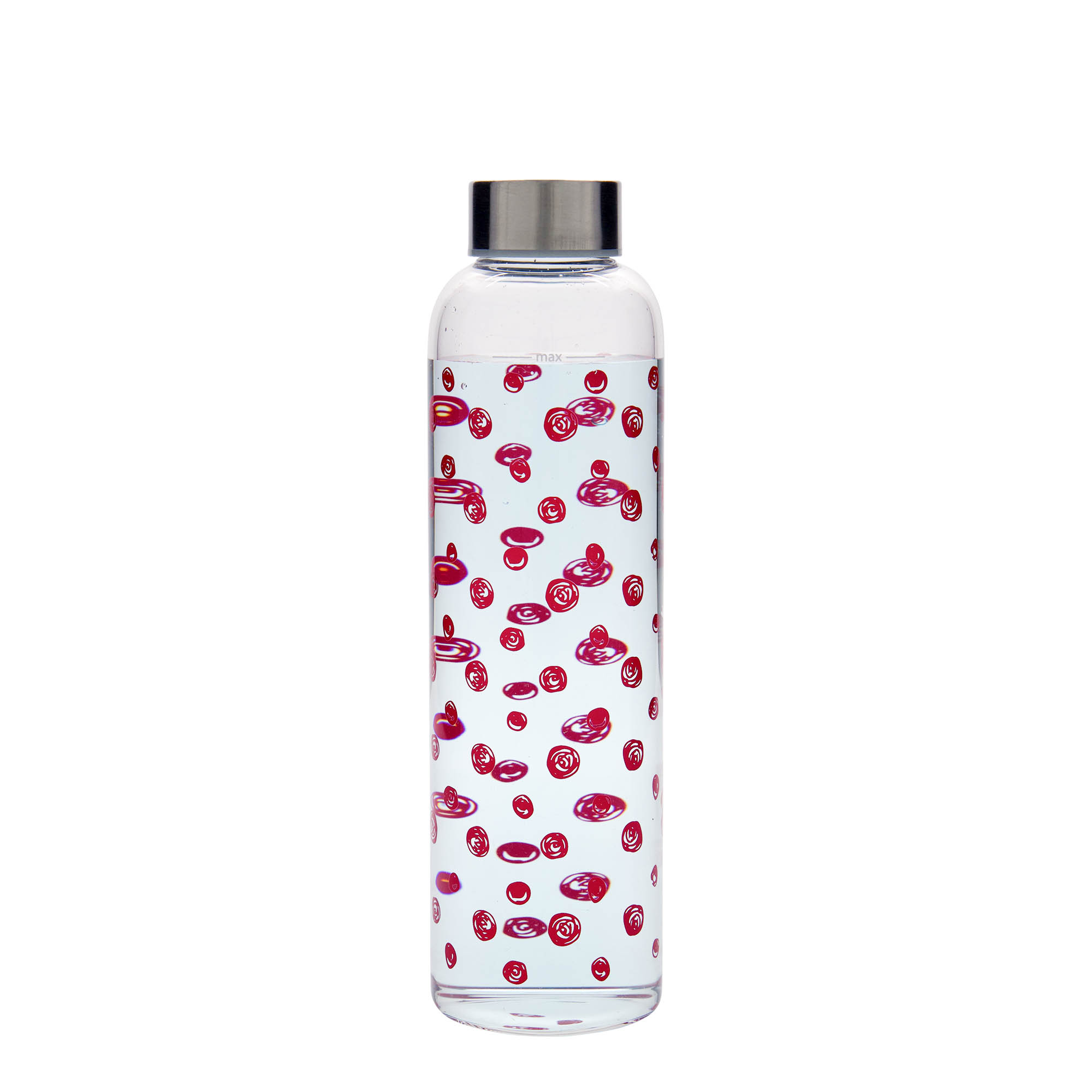 500 ml-es ivópalack, 'Perseus', motívum: Piros pontok, szájnyílás: csavaros kupak
