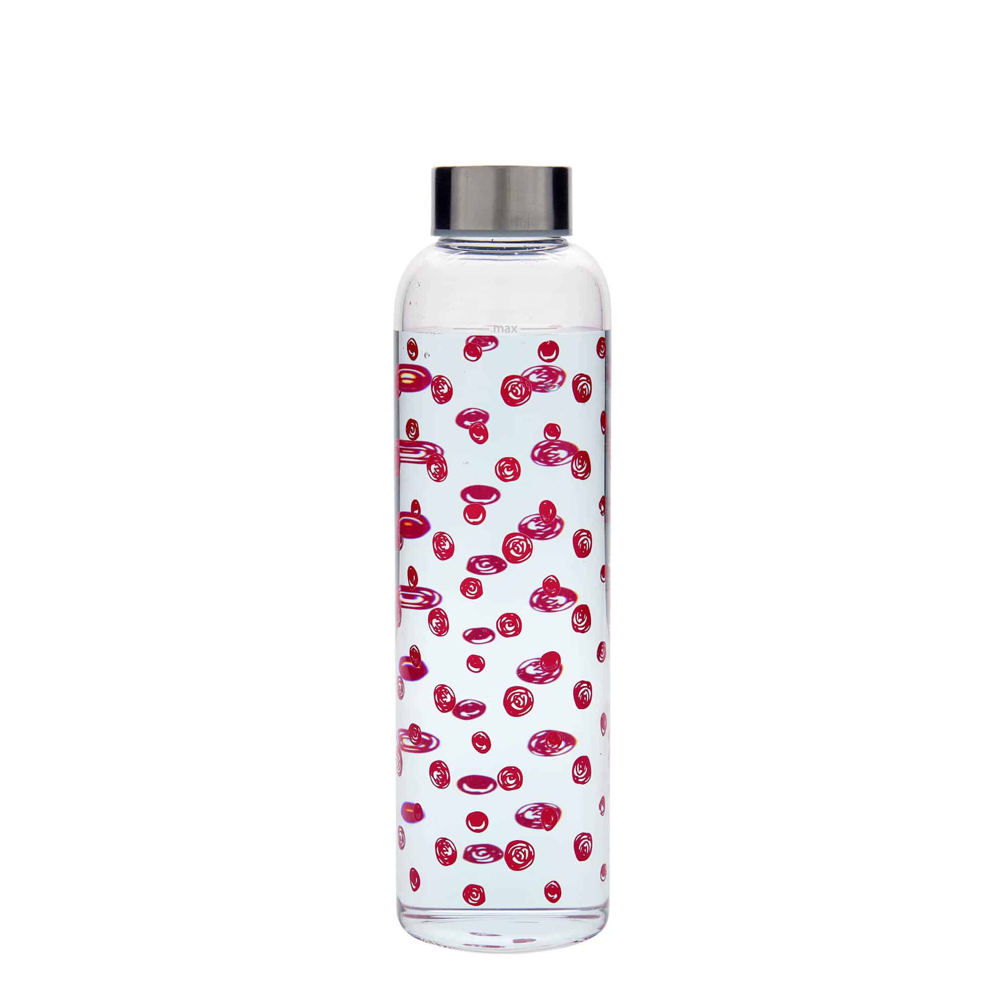 500 ml ivópalack 'Perseus - Piros pöttyök', nyílás: csavarzár