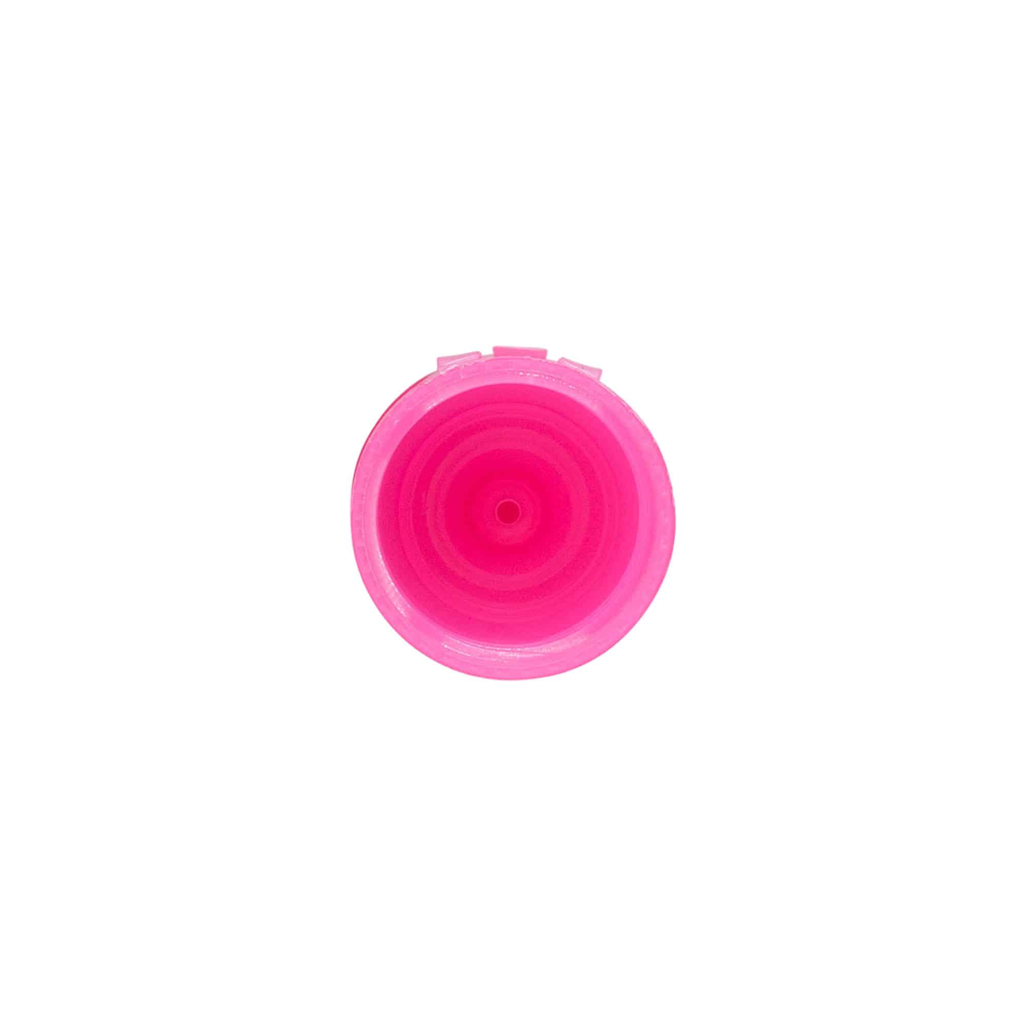 Fedeles csavaros kupak, PP-műanyag, pink, a következő szájnyíláshoz: 24/410