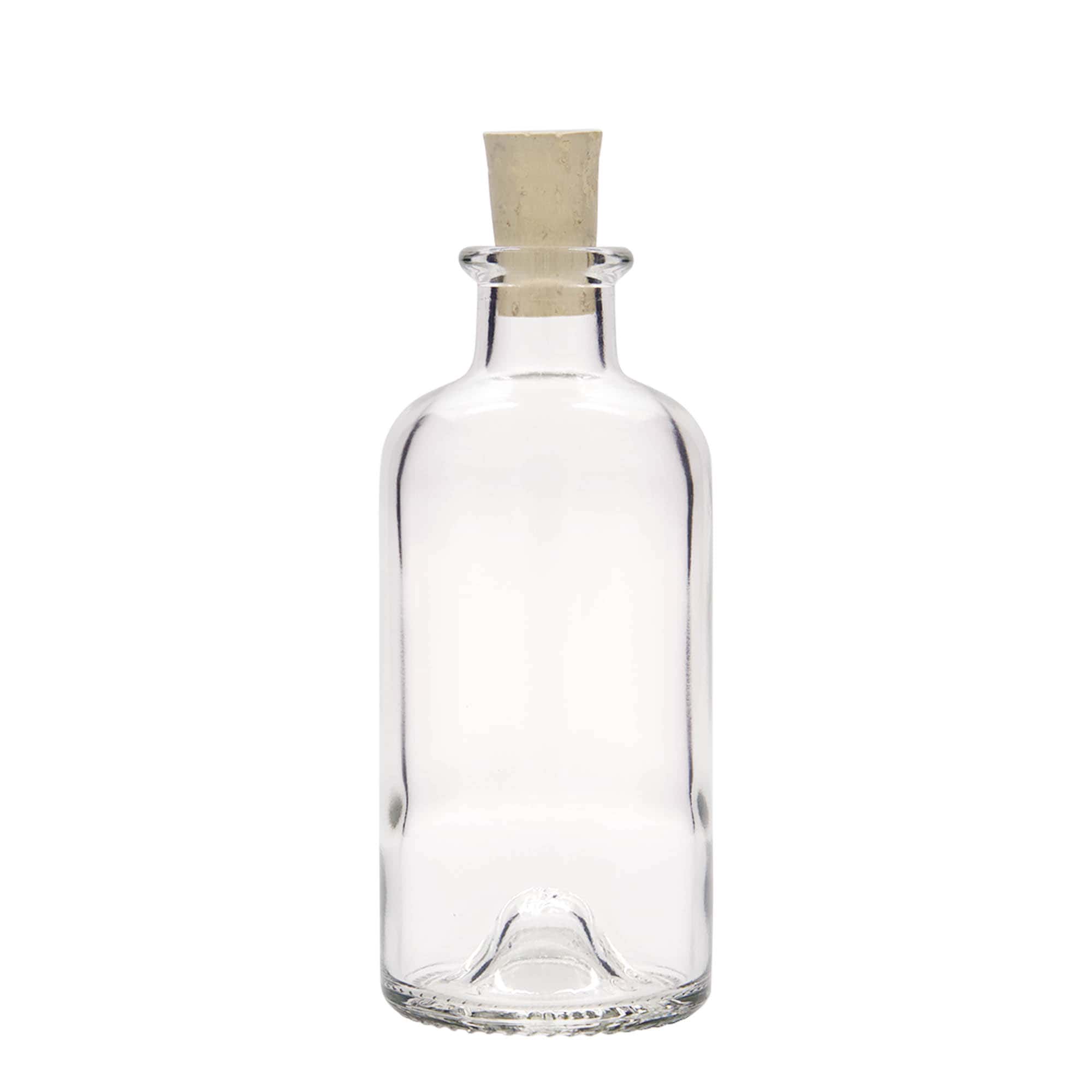 200 ml üvegpalack gyógyszerész, nyílás: parafa