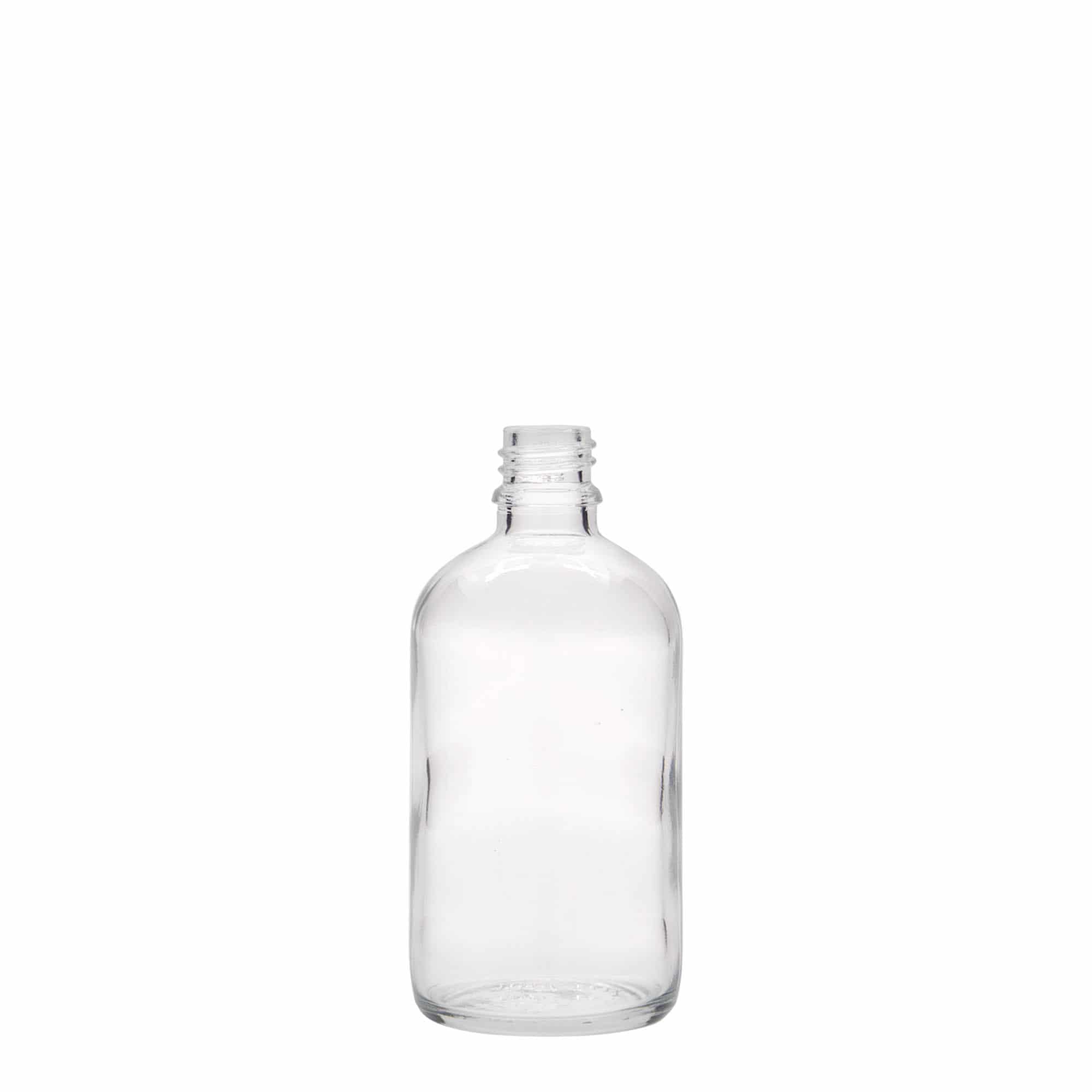 100 ml-es patikai üveg, üveg, szájnyílás: DIN 18 100 ml-es patikai üveg, üveg, szájnyílás: DIN 18