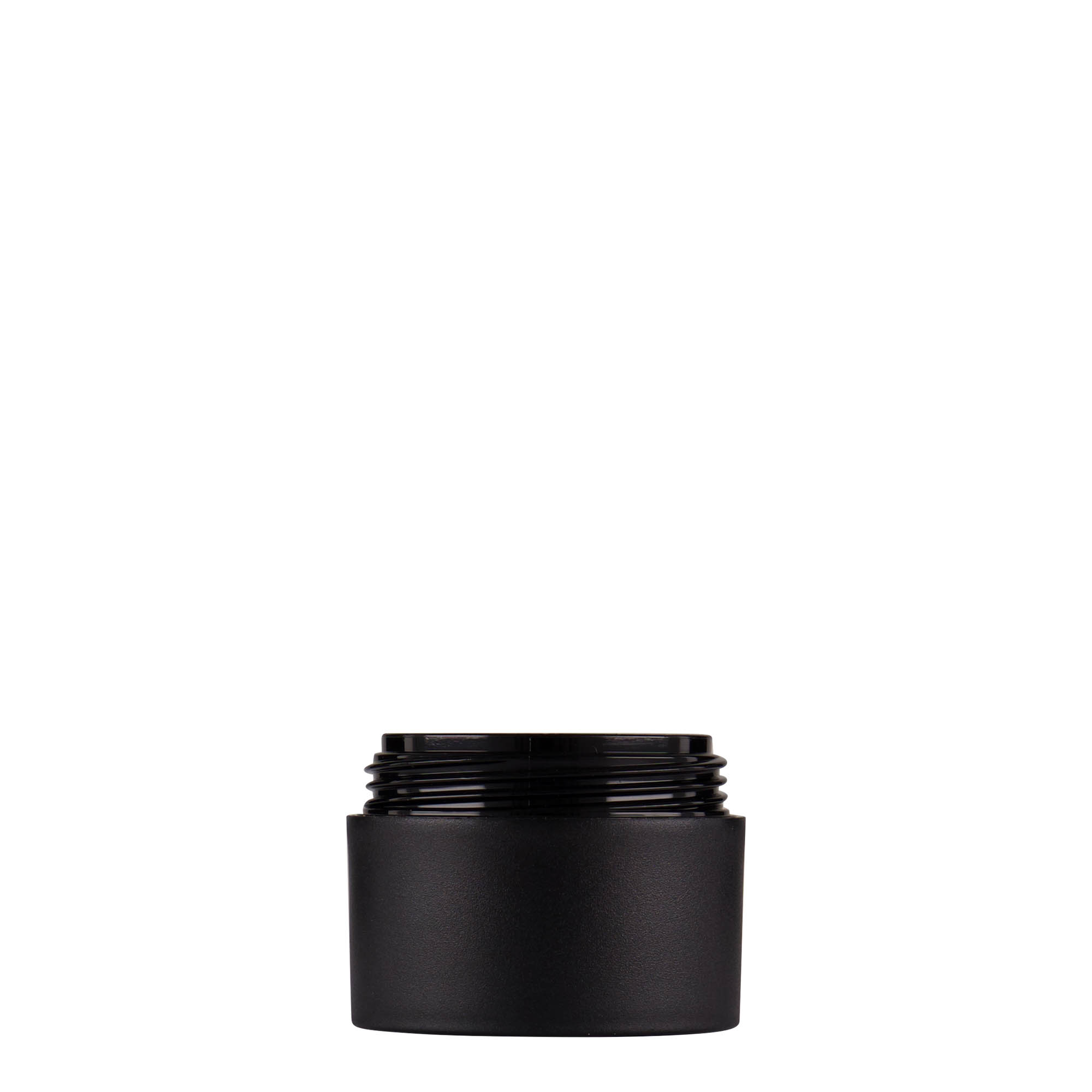 15 ml műanyag tégely 'Antonella', PP, fekete, nyílás: csavarzár 15 ml műanyag tégely 'Antonella', PP, fekete, nyílás: csavarzár