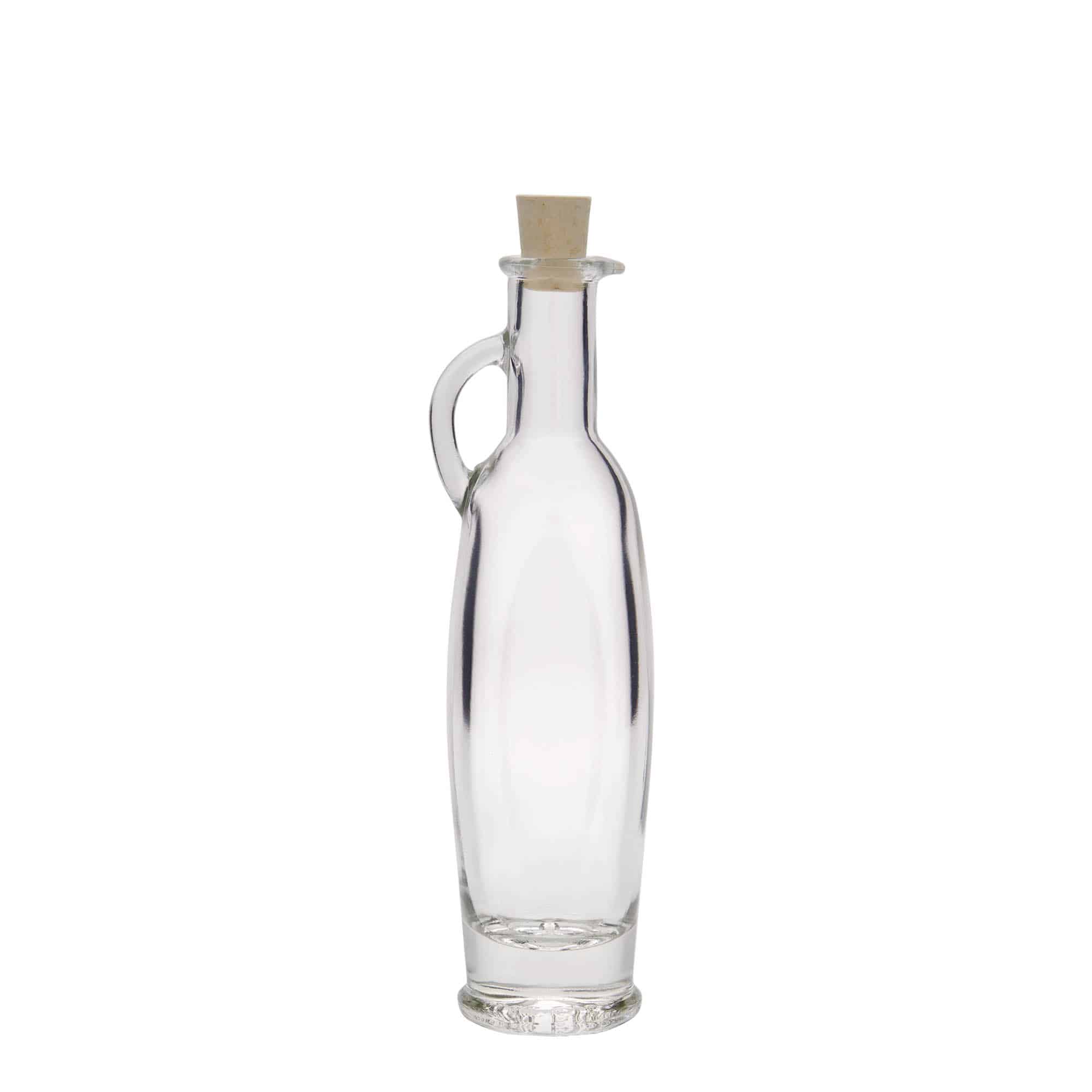 100 ml-es üvegpalack 'Eleganta', ovális, szájnyílás: parafadugó