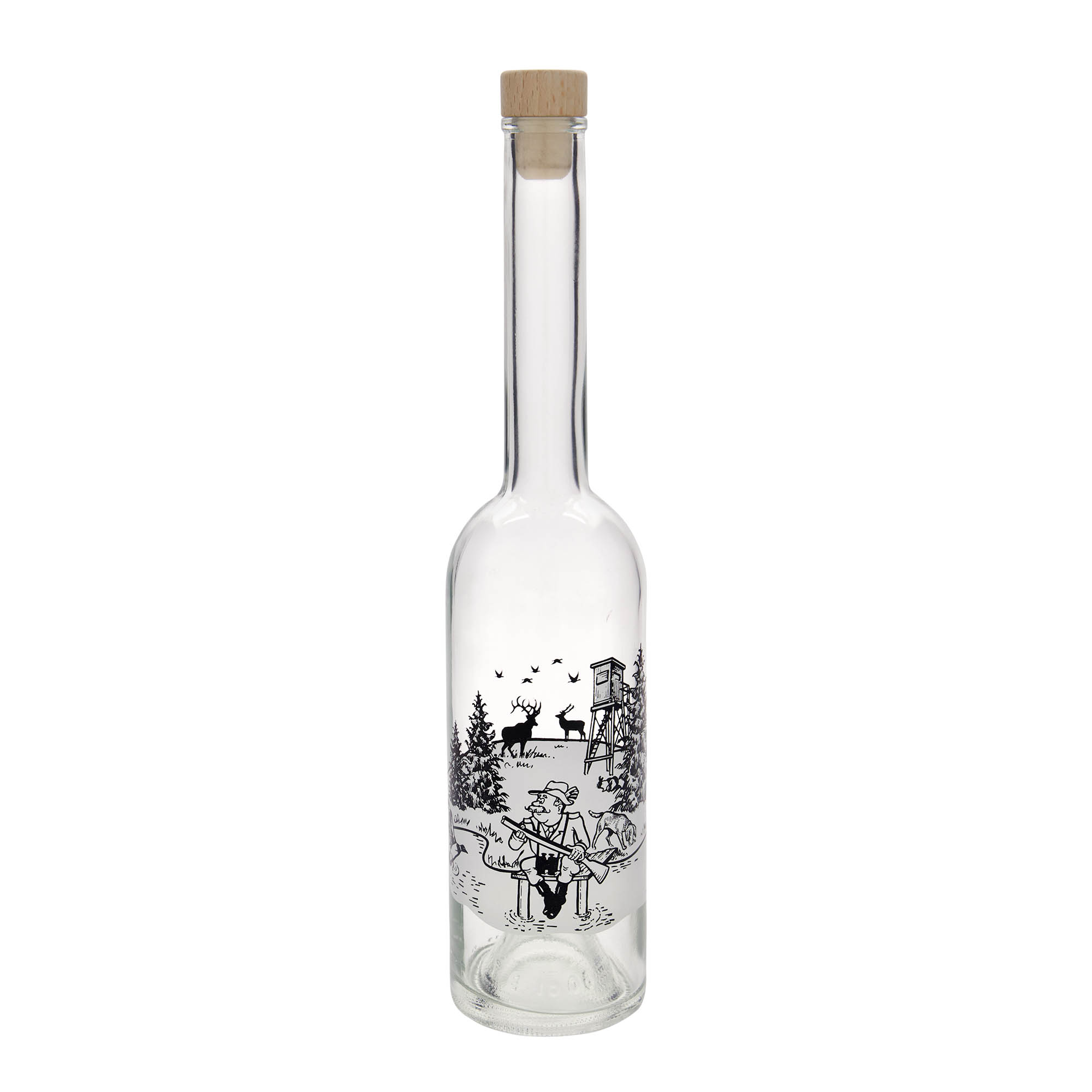 500 ml üvegpalack 'Opera', motívum: Vadász, nyílás: parafa 500 ml üvegpalack 'Opera', motívum: Vadász, nyílás: parafa