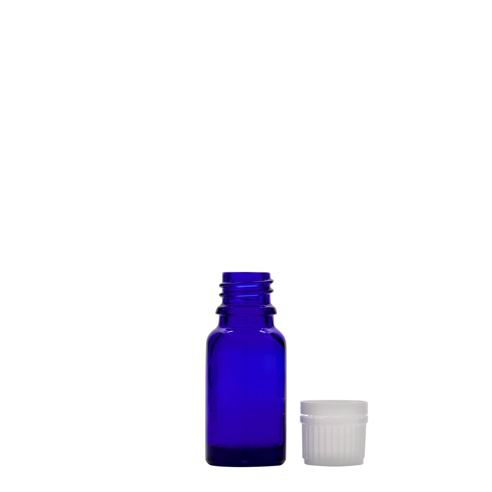 10 ml orvosi üveg, üveg, királykék, nyílás: DIN 18 10 ml orvosi üveg, üveg, királykék, nyílás: DIN 18