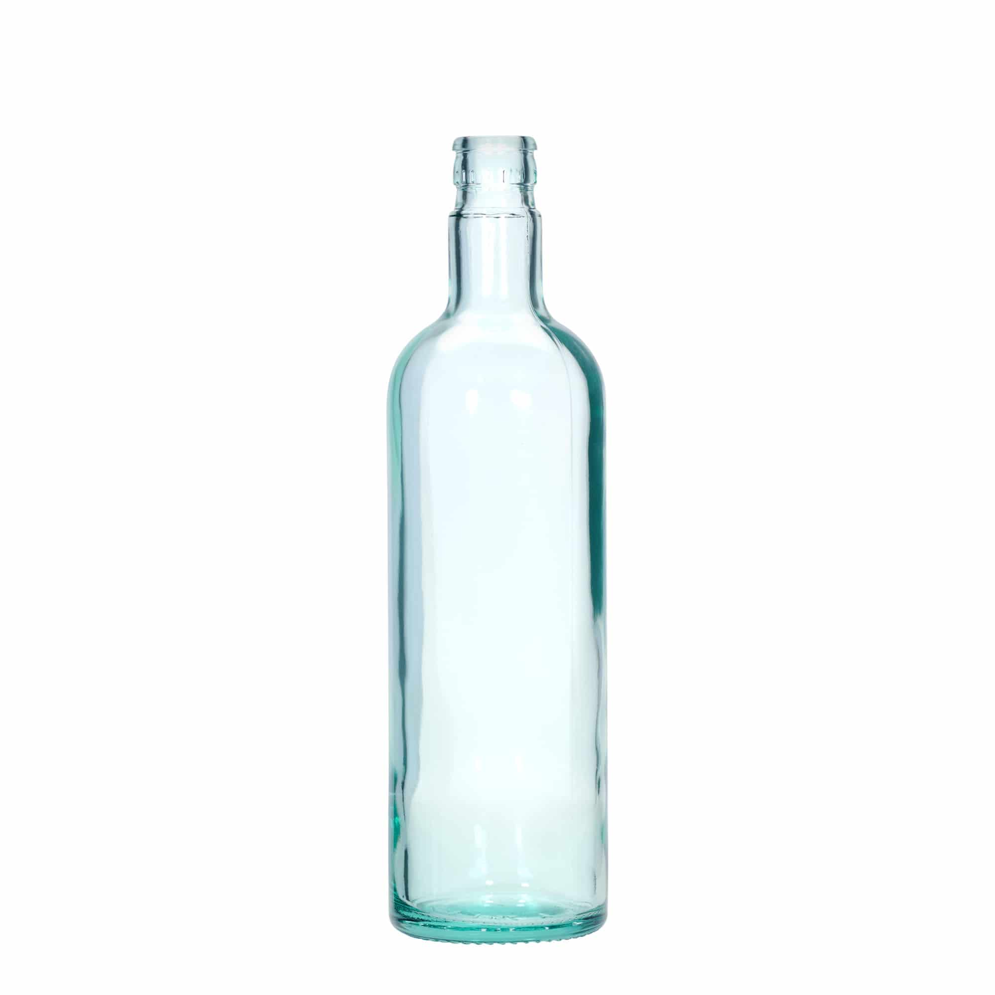 750 ml ecet-/olajpalack 'Willy New', üveg, világoszöld, nyílás: DOP
