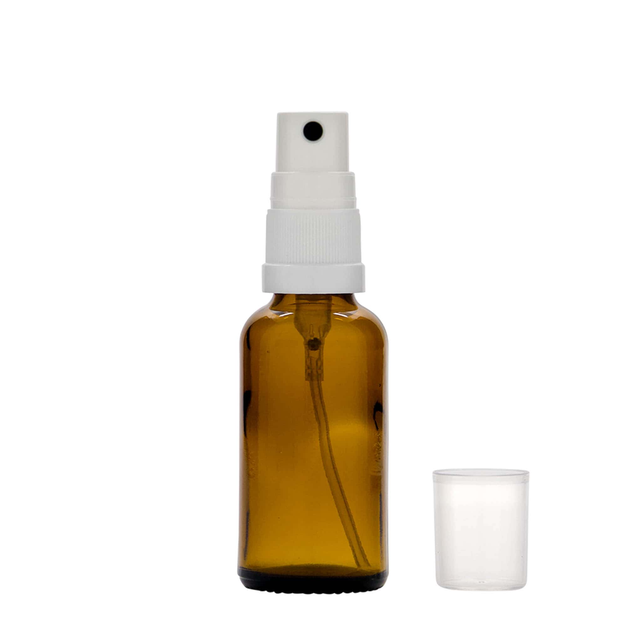 30 ml orvosi permetezőüveg, üveg, barna, nyílás: DIN 18
