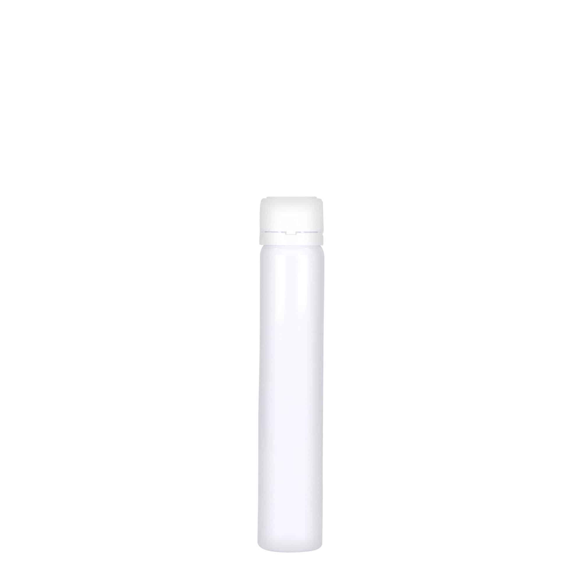 25 ml PET-cső, műanyag, fehér, nyílás: csavarzár