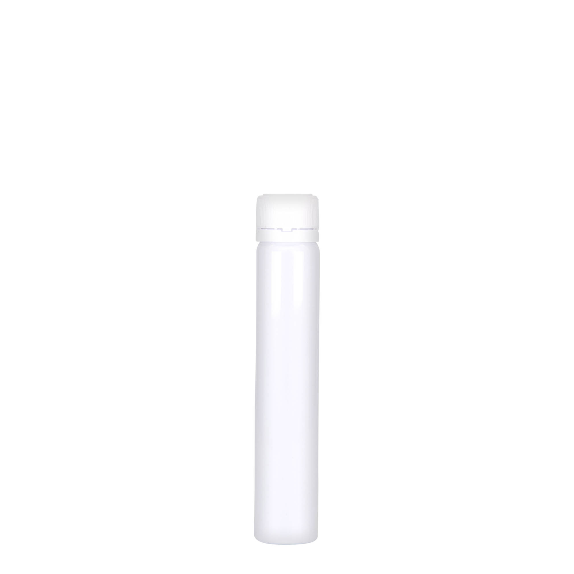 25 ml PET-cső, műanyag, fehér, nyílás: csavarzár
