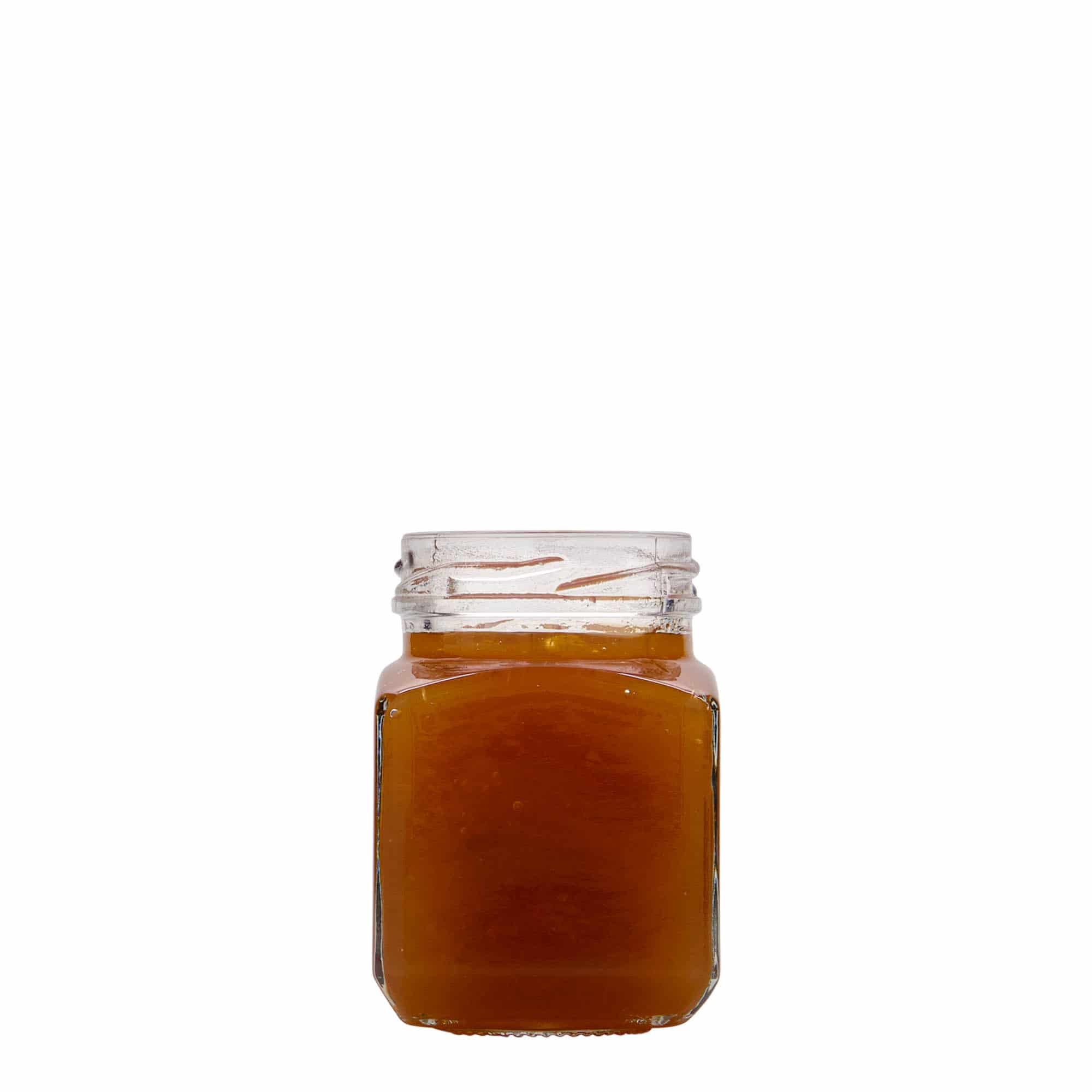 106 ml-es négyszögletű üveg, szájnyílás: Twist-Off (TO 48)