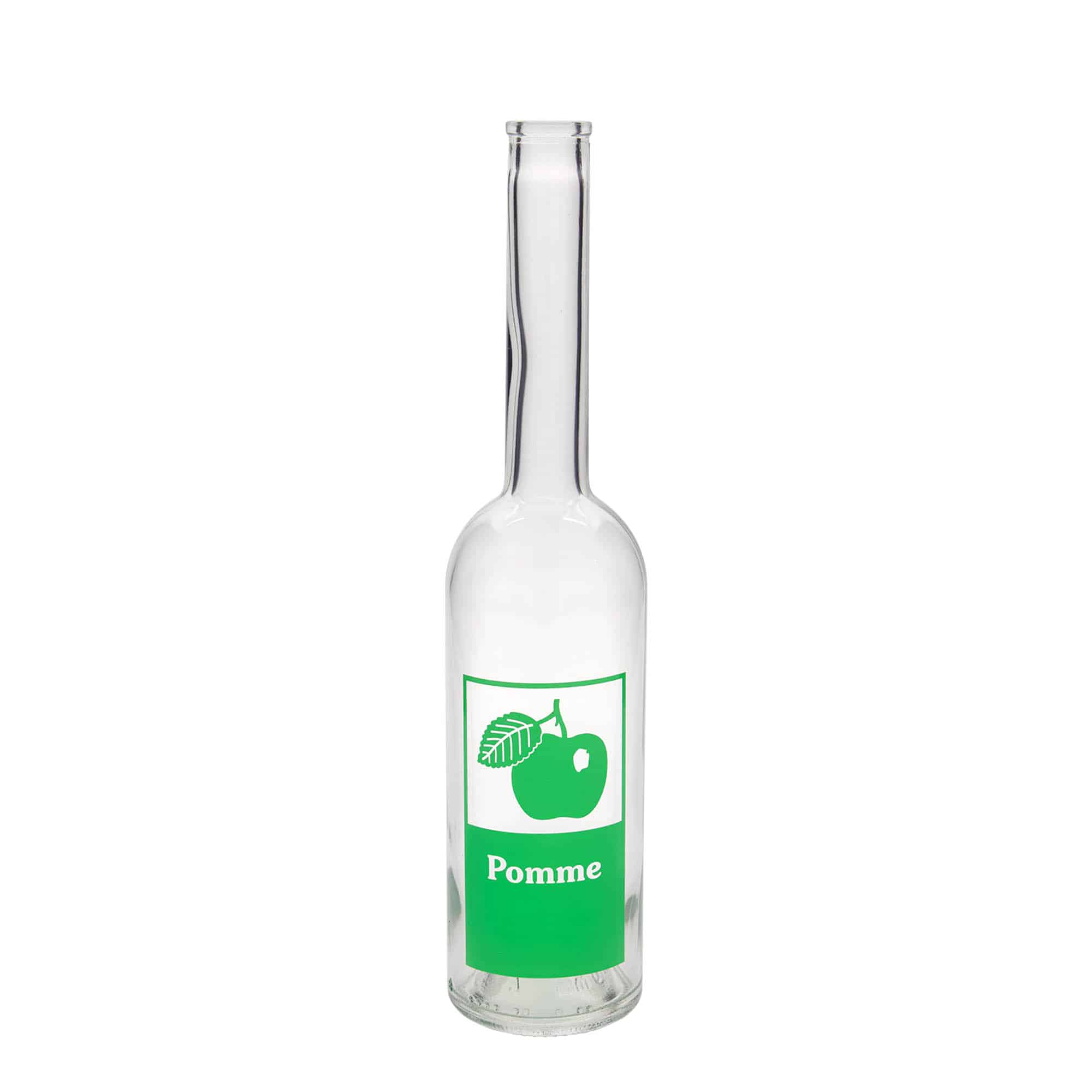 500 ml-es üvegpalack 'Opera', motívum: Alma, szájnyílás: parafadugó 500 ml-es üvegpalack 'Opera', motívum: Alma, szájnyílás: parafadugó