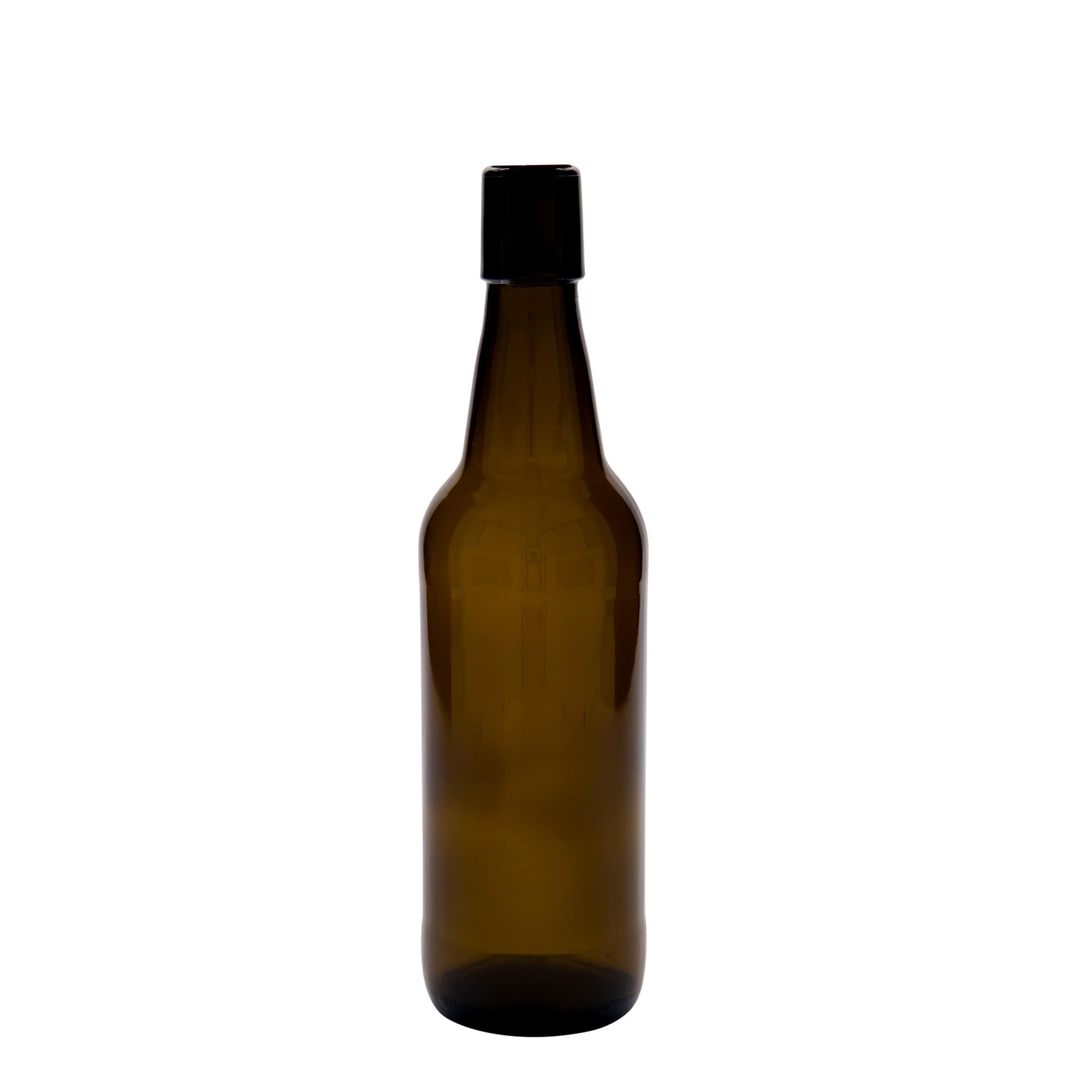 500 ml sörösüveg, üveg, barna, nyílás: patentzár