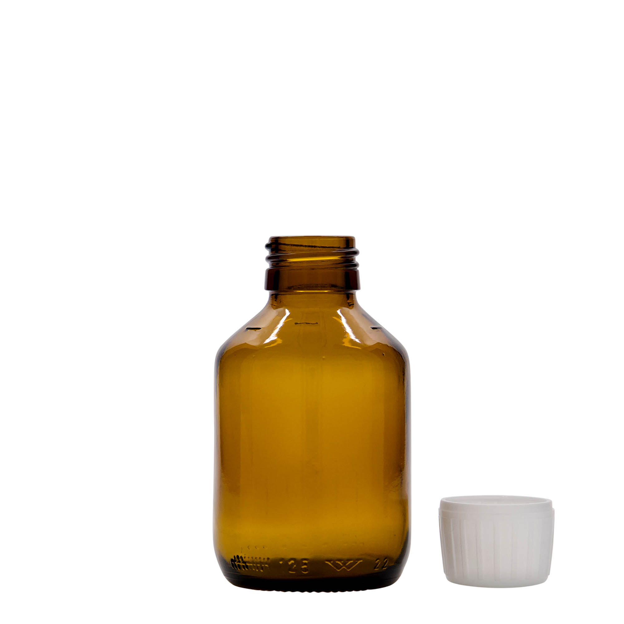 125 ml orvosi üveg, barna, üveg, nyílás: PP 28 125 ml orvosi üveg, barna, üveg, nyílás: PP 28
