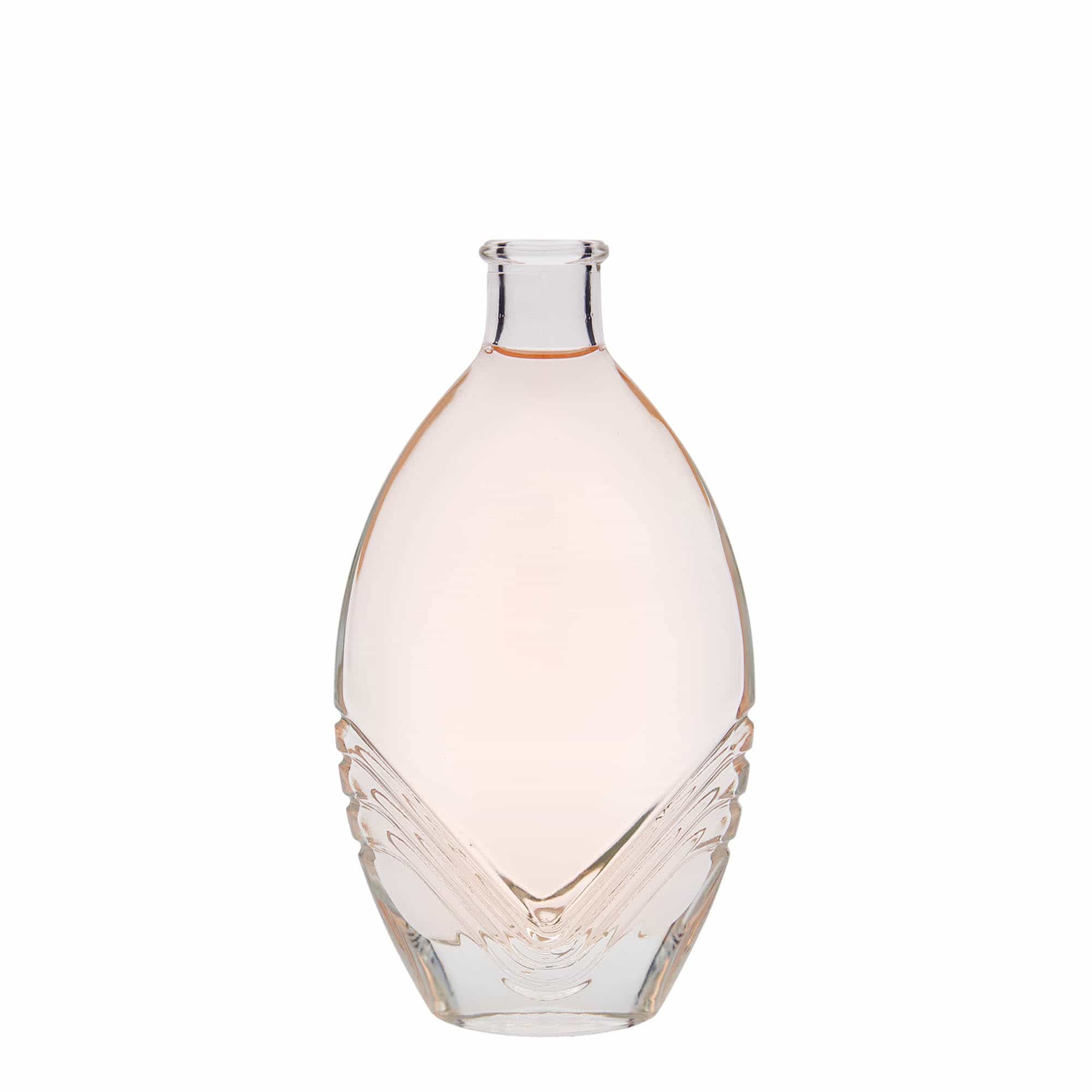 200 ml-es üvegpalack 'Florence', ovális, szájnyílás: parafadugó