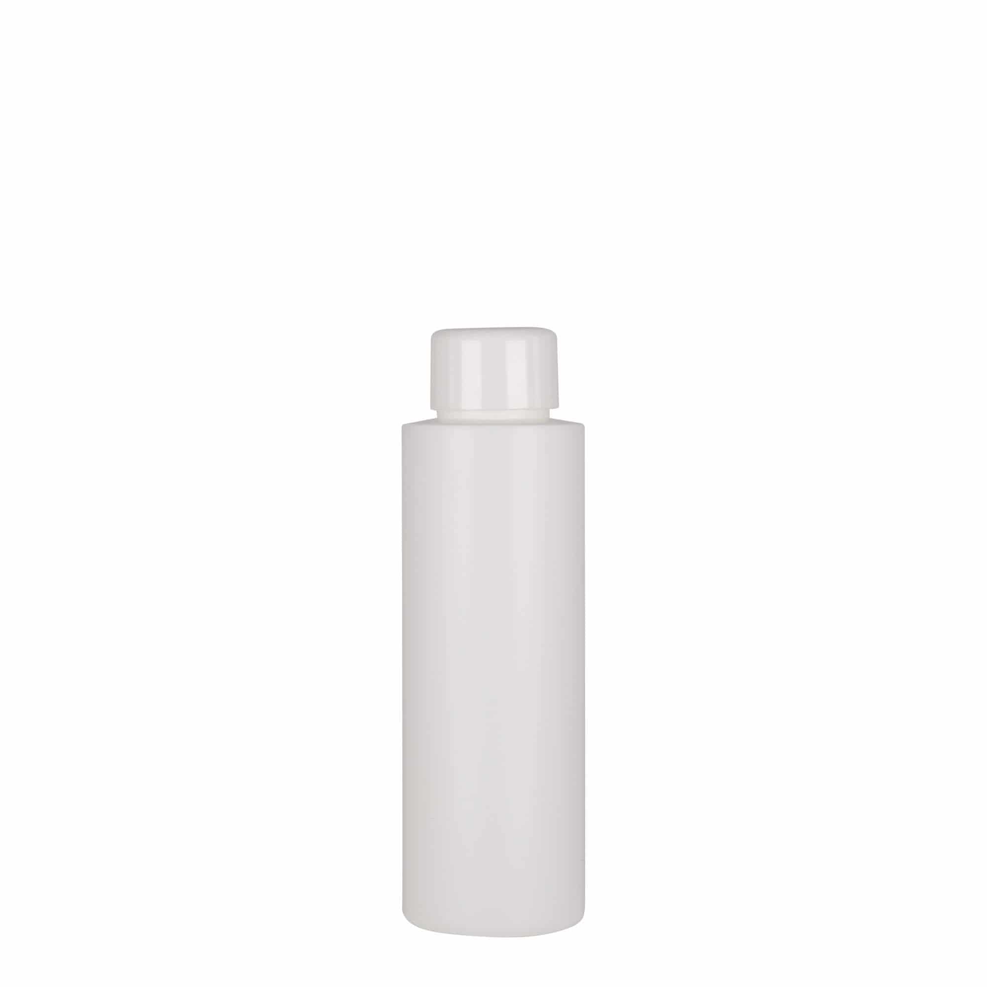 100 ml-es műanyag palack 'Pipe', HDPE, fehér, szájnyílás: GPI 24/410