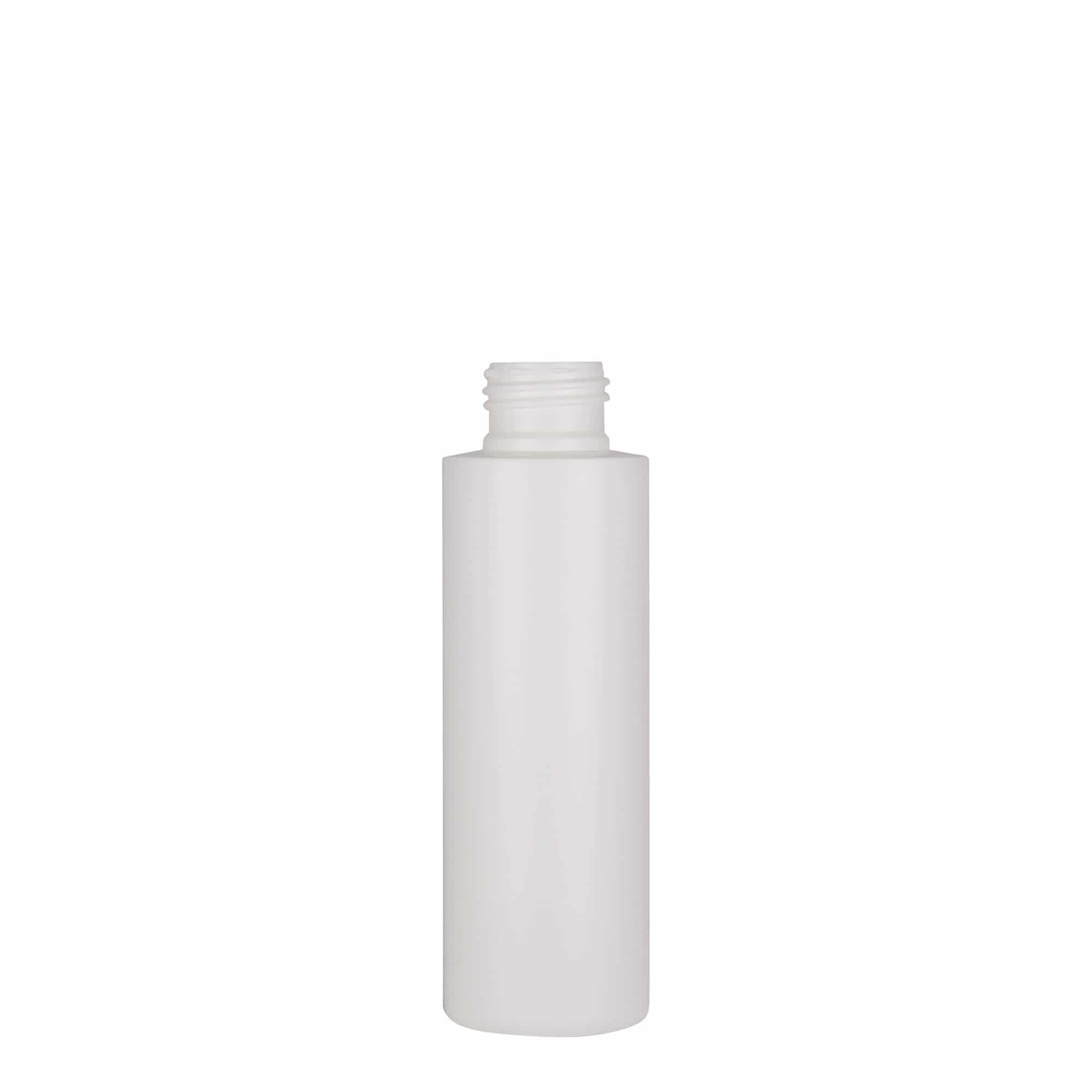100 ml műanyag flakon 'Pipe', HDPE, fehér, nyakméret: 24/410