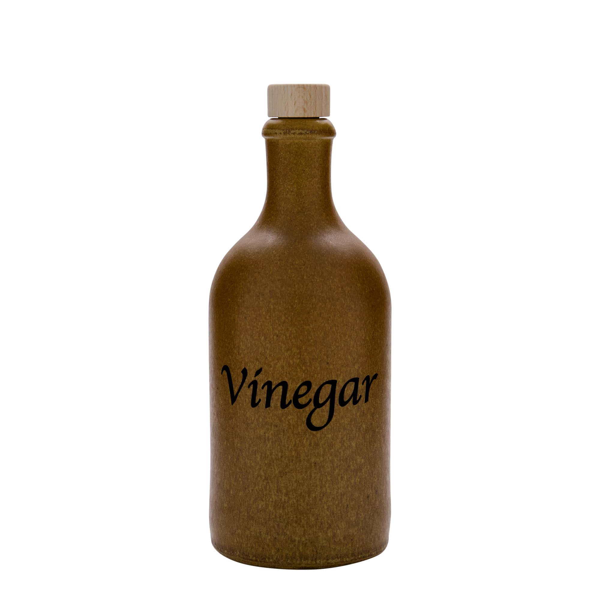 500 ml agyagedény, motívum: ecet, kőedény, barna-kristály, száj: parafa